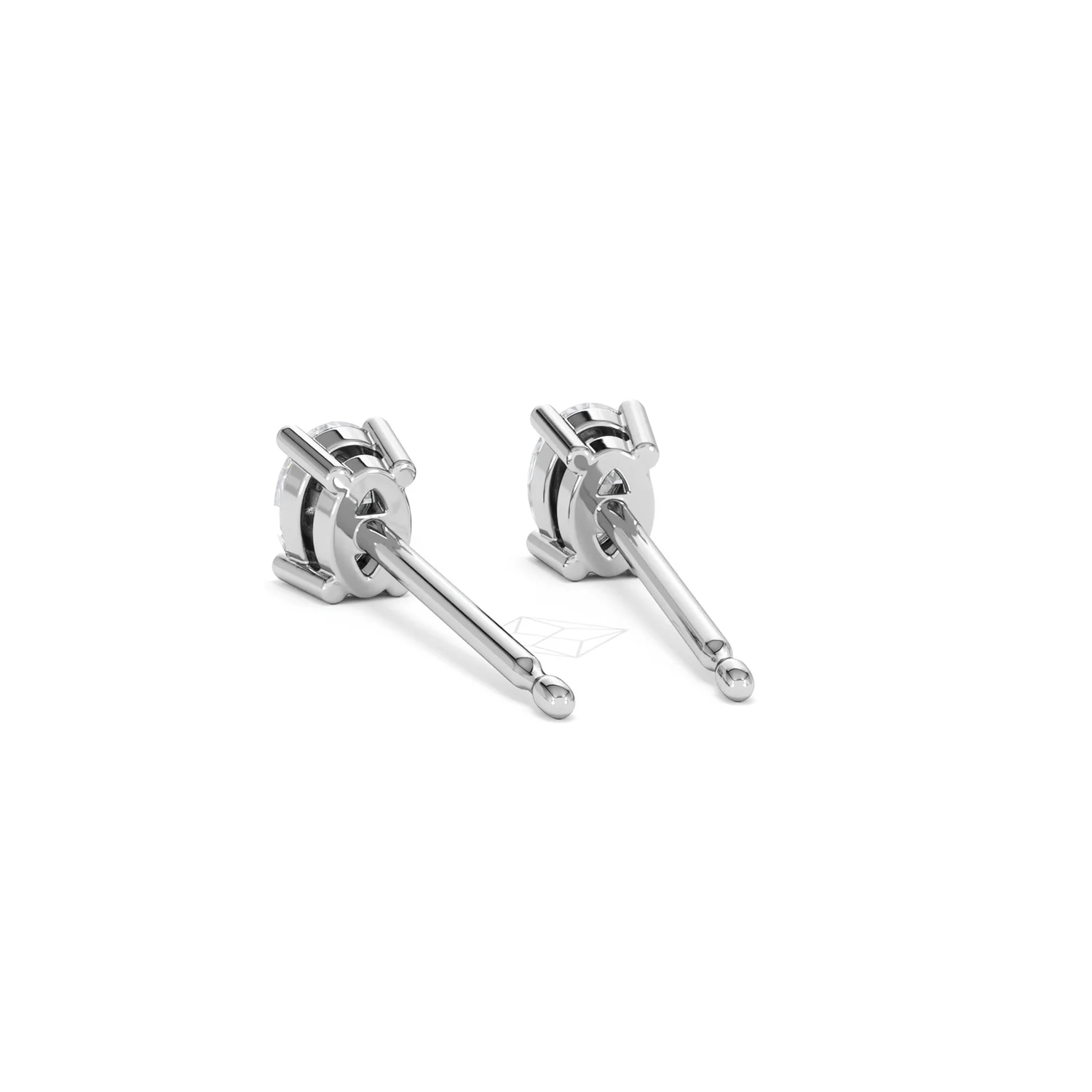 Naomi Oval Cut Lab Diamond Stud Earrings 0.50ct H/SI in 9K White Gold - Image 54