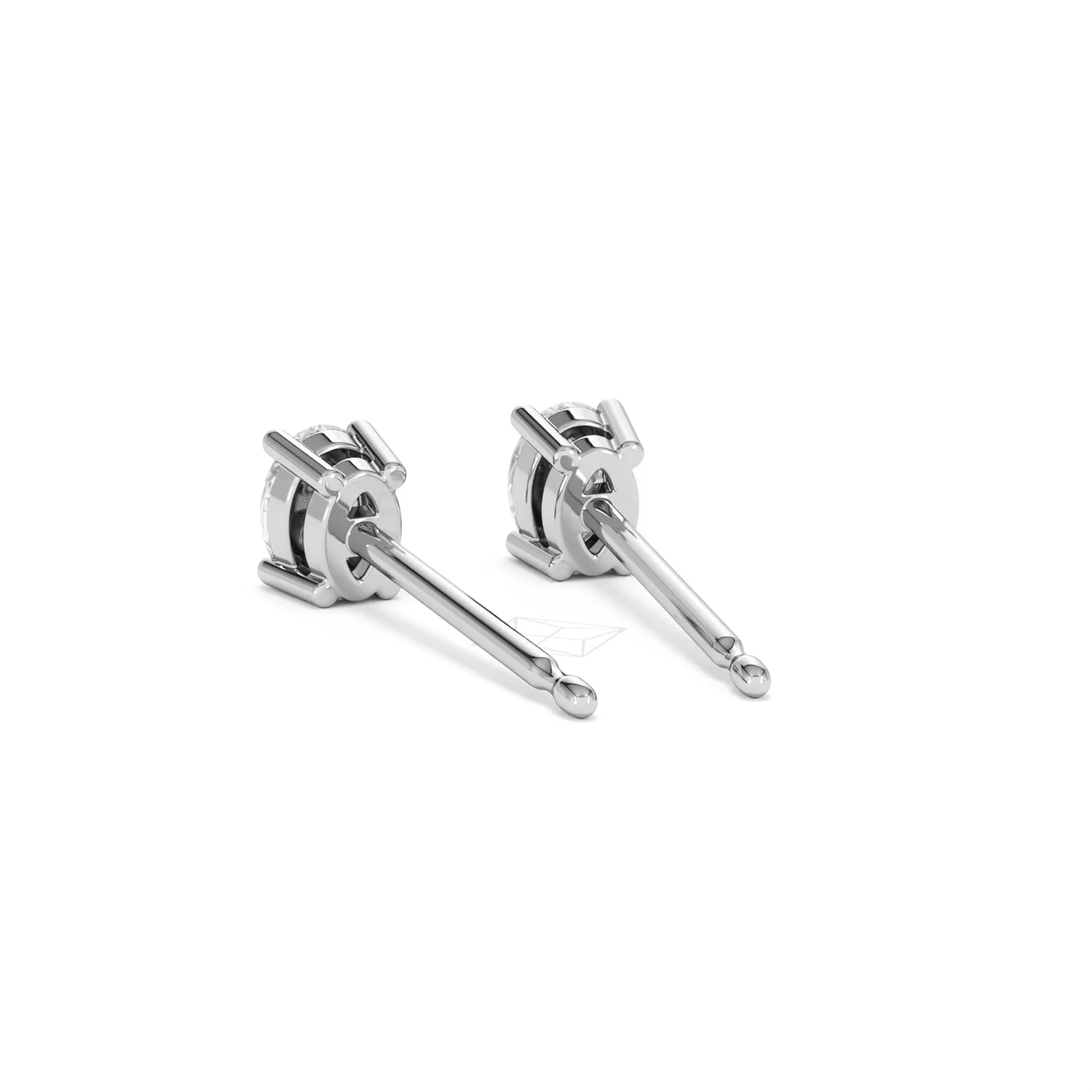 Naomi Oval Cut Lab Diamond Stud Earrings 0.50ct H/SI in 9K White Gold - Image 55