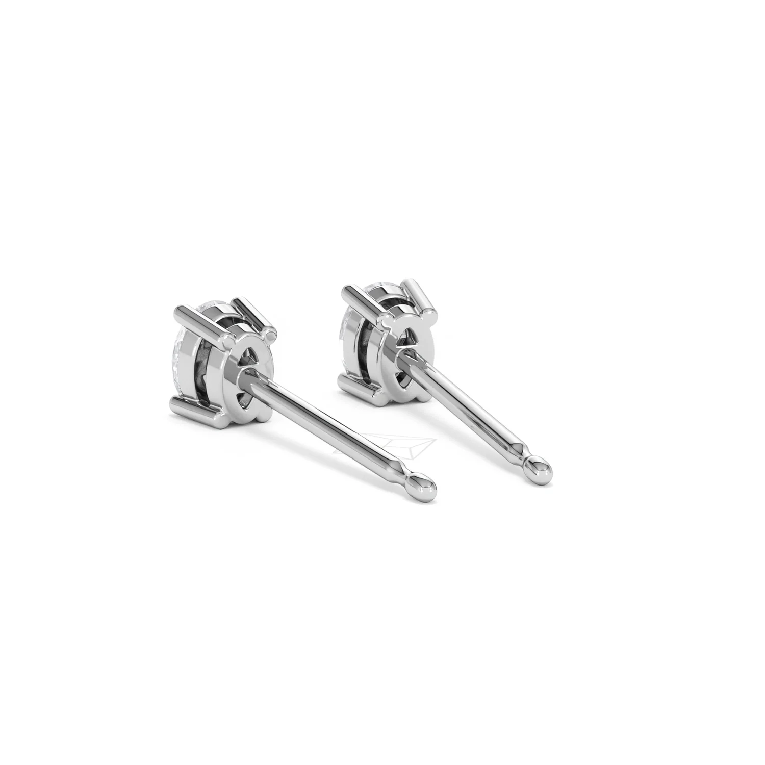 Naomi Oval Cut Lab Diamond Stud Earrings 0.50ct H/SI in 9K White Gold - Image 56