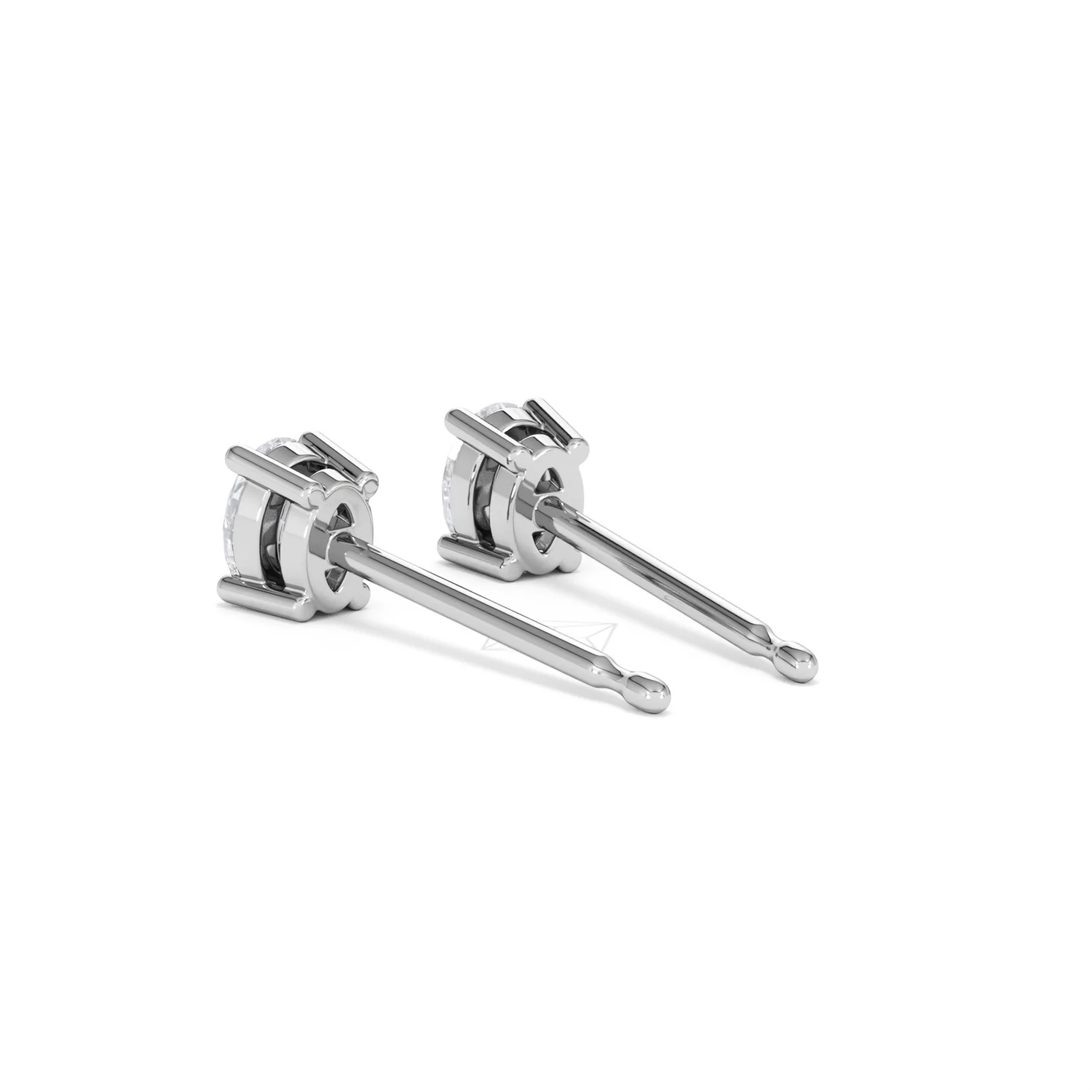 Naomi Oval Cut Lab Diamond Stud Earrings 0.50ct H/SI in 9K White Gold - Image 58