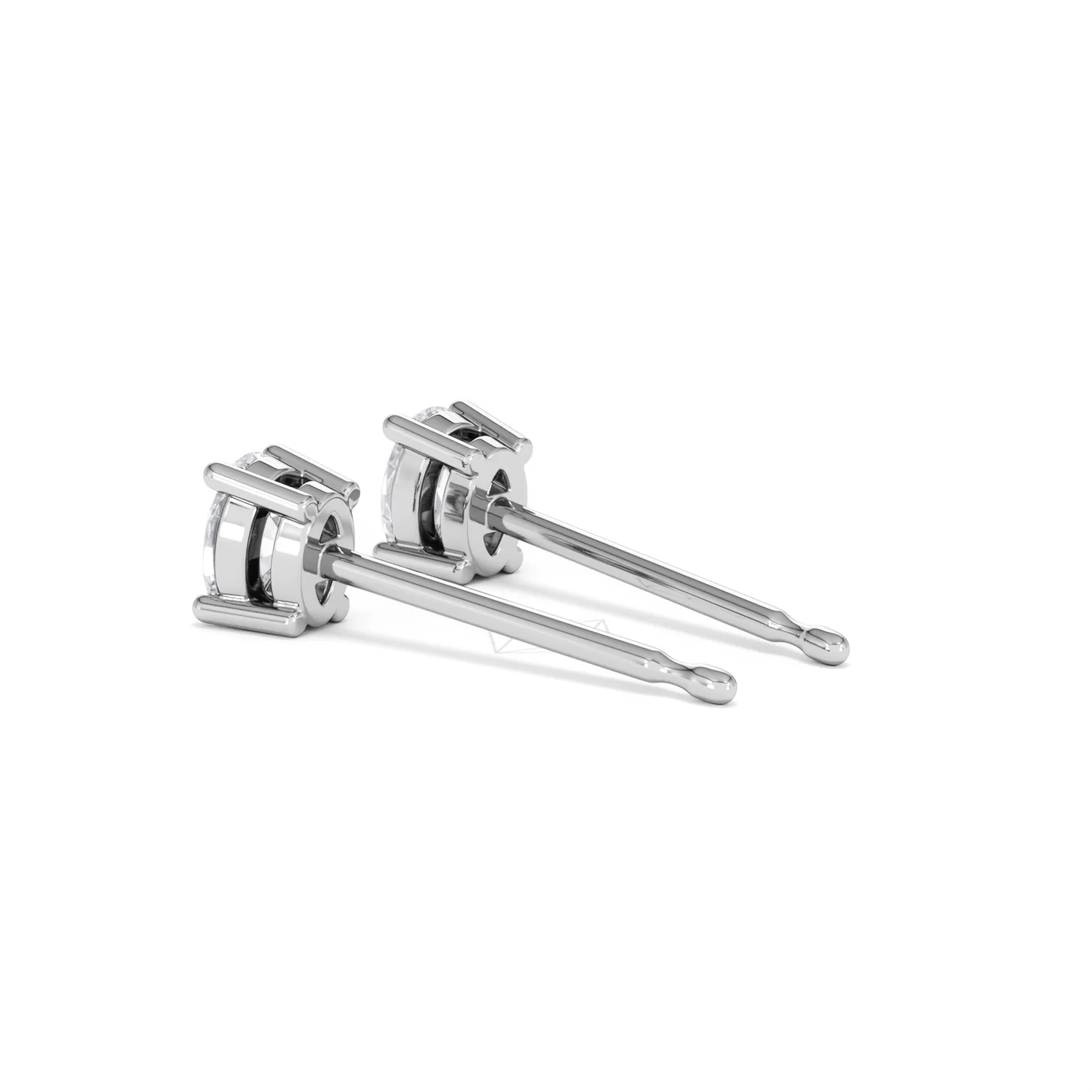 Naomi Oval Cut Lab Diamond Stud Earrings 0.50ct H/SI in 9K White Gold - Image 61