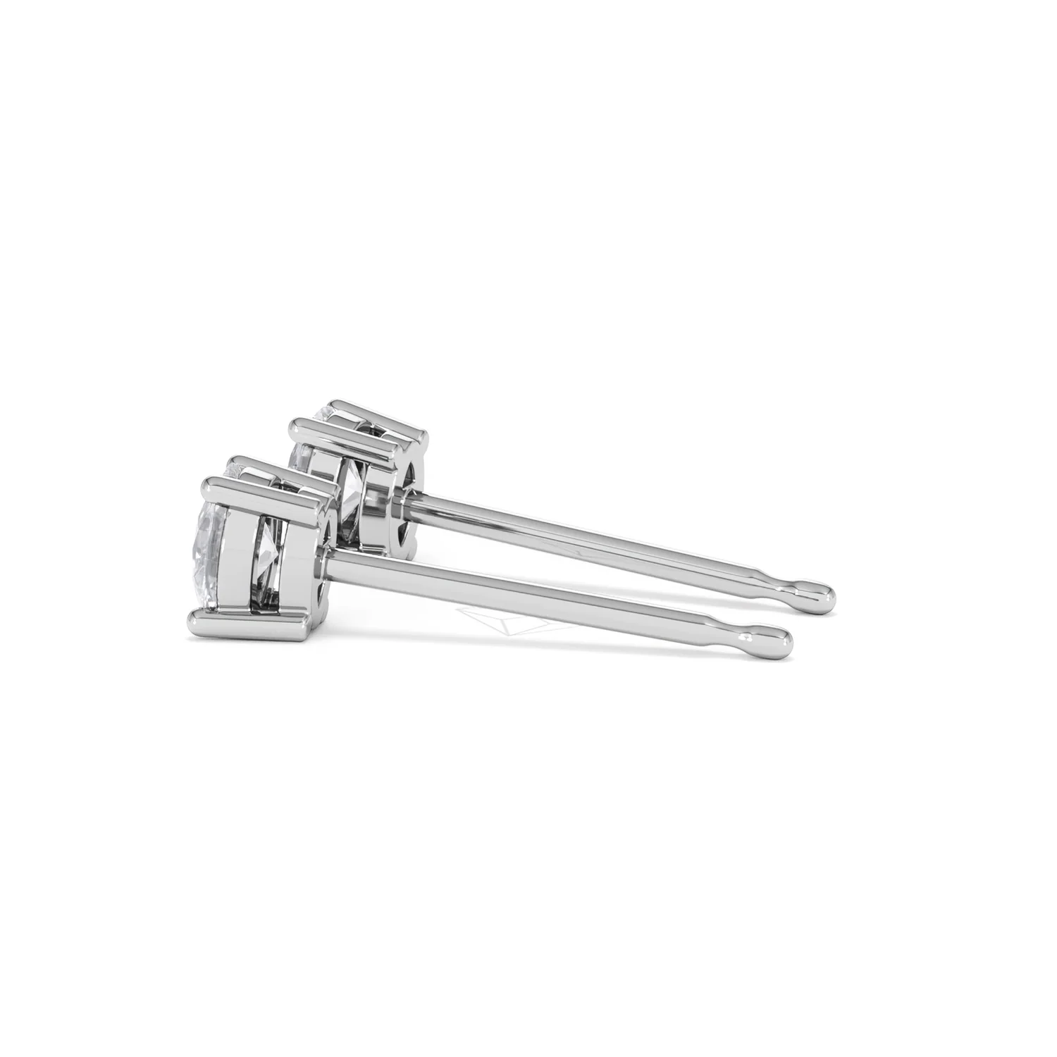Naomi Oval Cut Lab Diamond Stud Earrings 0.50ct H/SI in 9K White Gold - Image 66