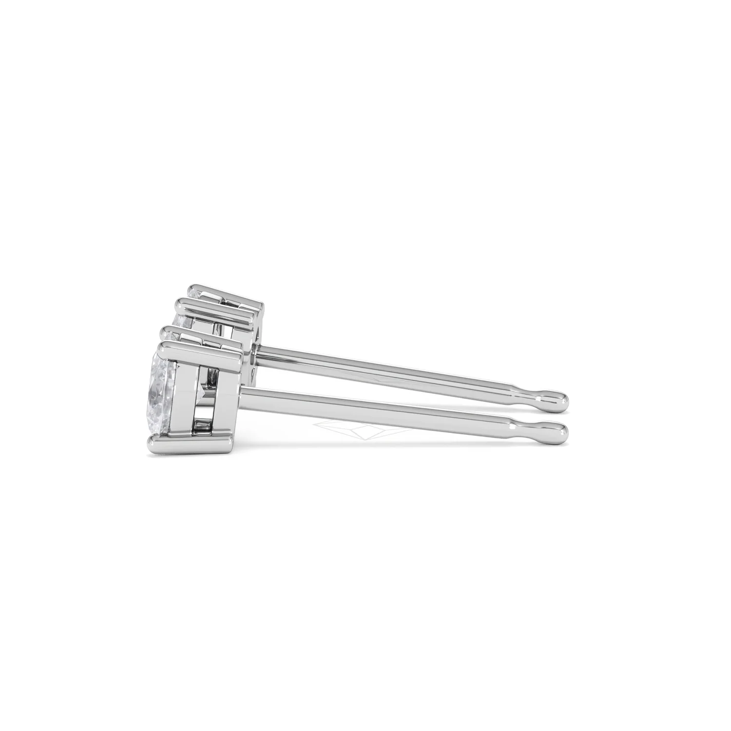 Naomi Oval Cut Lab Diamond Stud Earrings 0.50ct H/SI in 9K White Gold - Image 69
