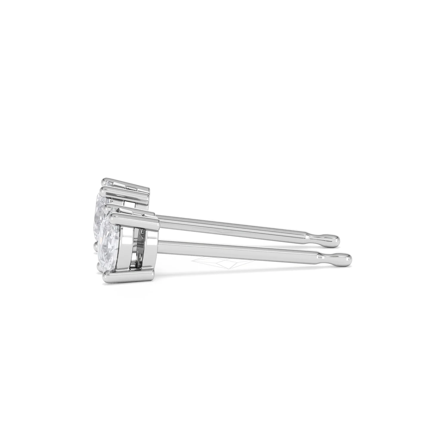 Naomi Oval Cut Lab Diamond Stud Earrings 0.50ct H/SI in 9K White Gold - Image 71
