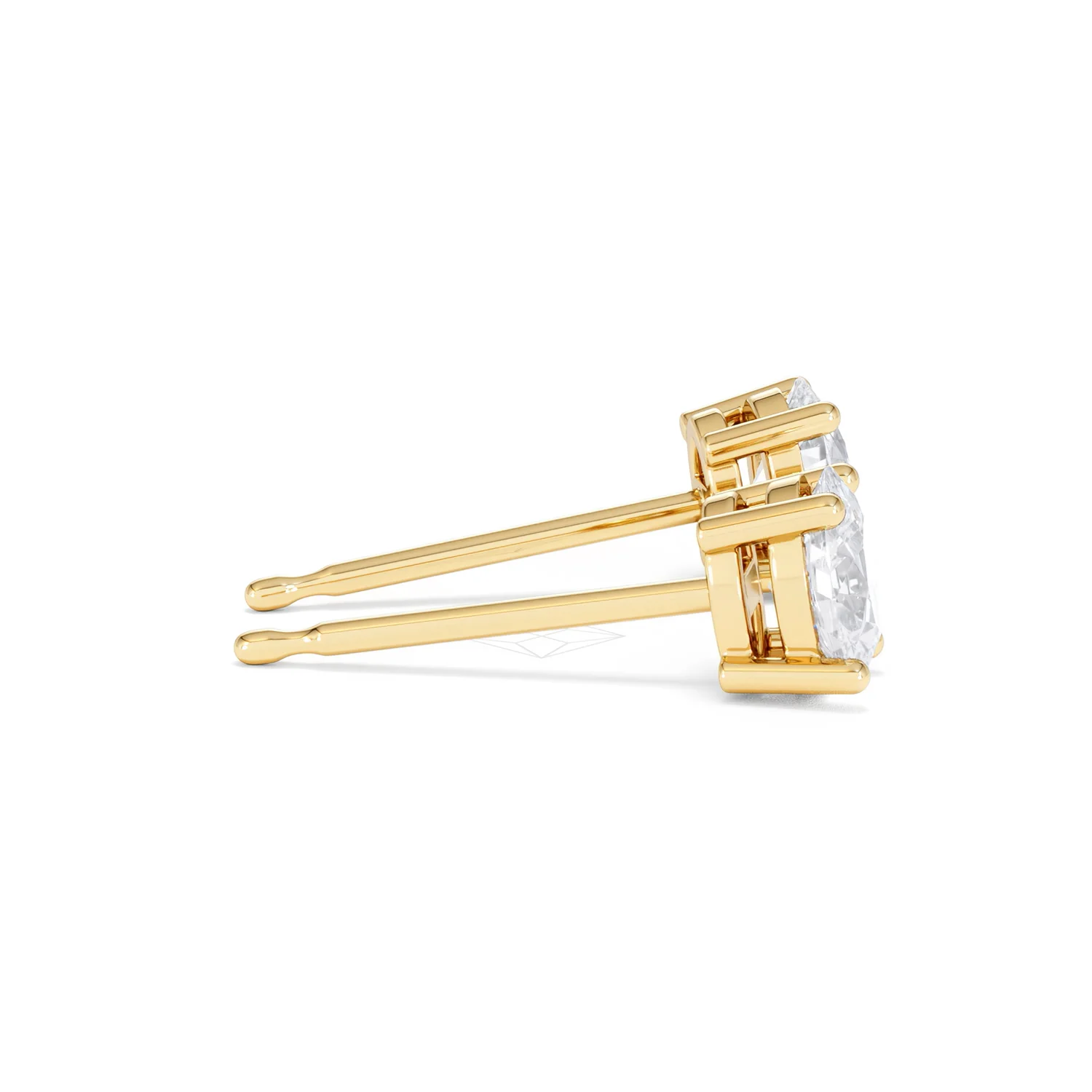 Naomi Oval Cut Lab Diamond Stud Earrings 1.00ct H/SI in 9K Gold - Image 30