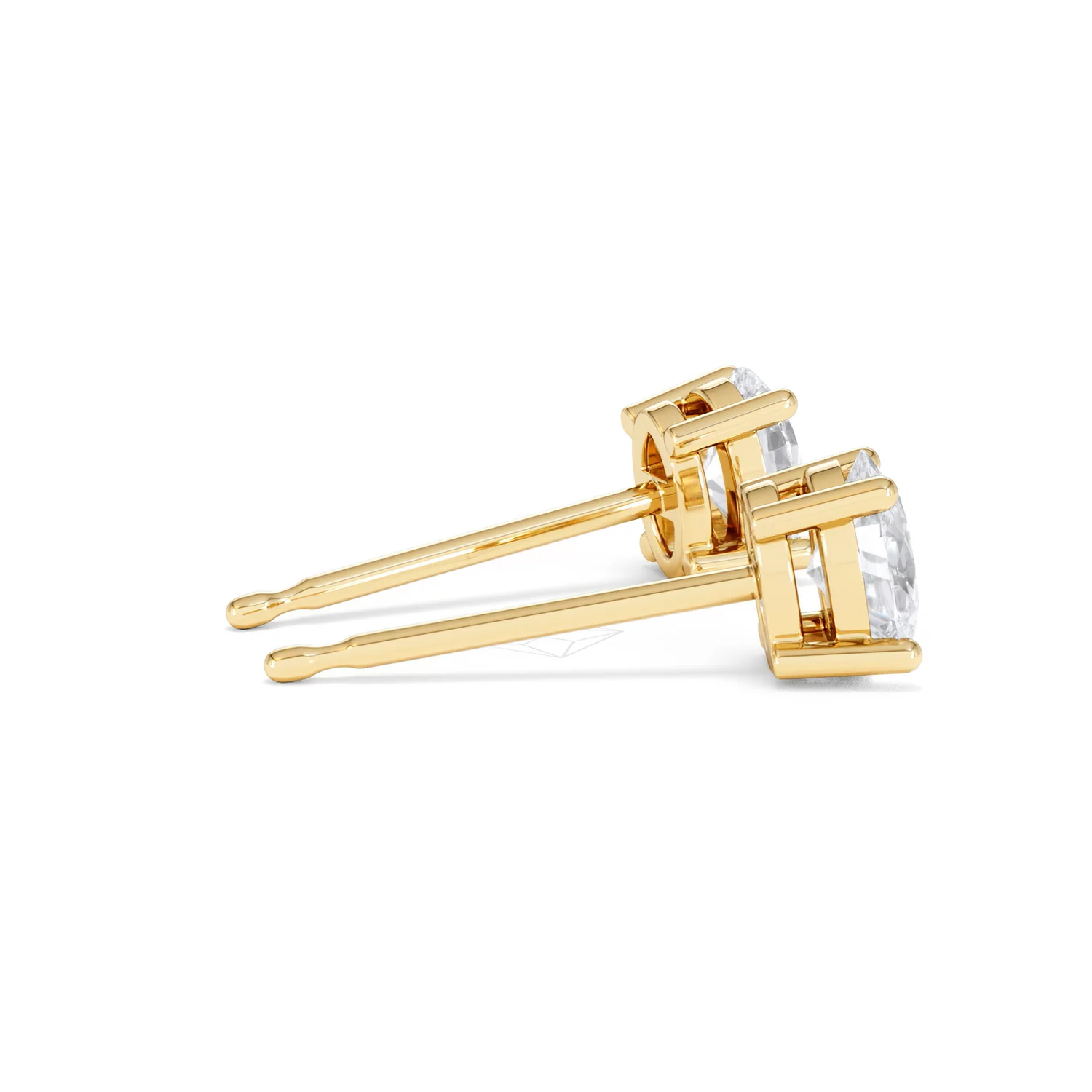 Naomi Oval Cut Lab Diamond Stud Earrings 1.00ct H/SI in 9K Gold - Image 33