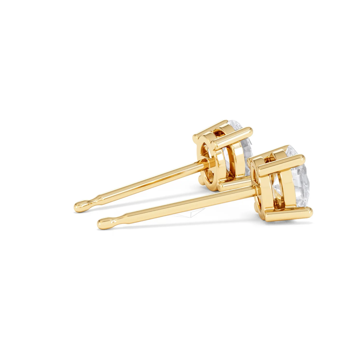 Naomi Oval Cut Lab Diamond Stud Earrings 1.00ct H/SI in 9K Gold - Image 35