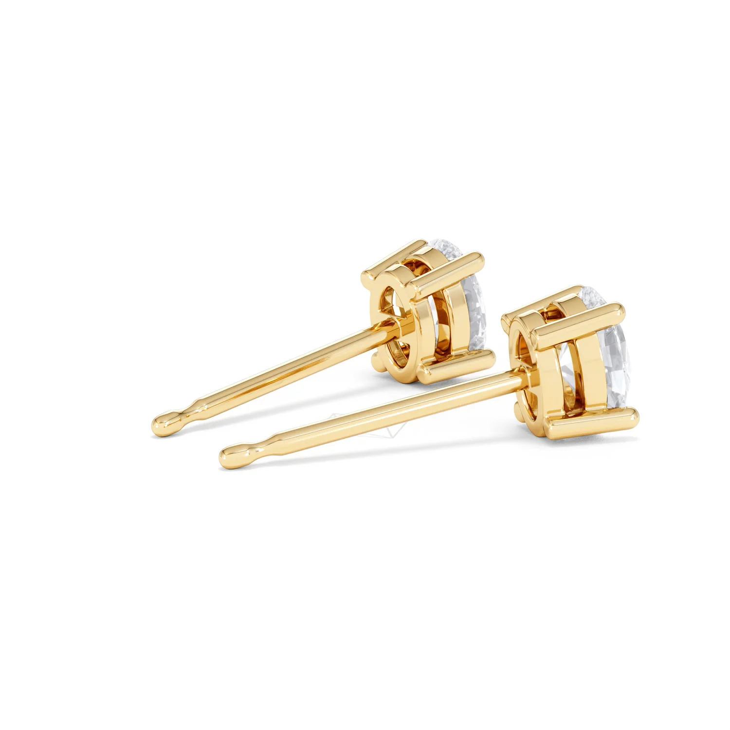 Naomi Oval Cut Lab Diamond Stud Earrings 1.00ct H/SI in 9K Gold - Image 37