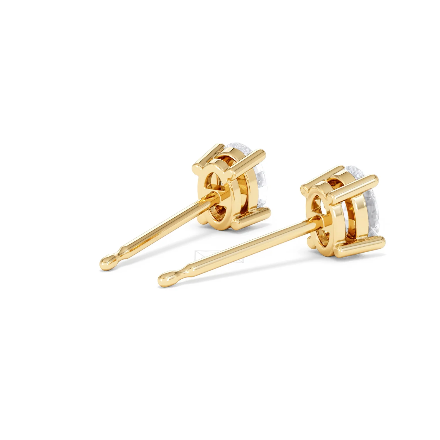 Naomi Oval Cut Lab Diamond Stud Earrings 1.00ct H/SI in 9K Gold - Image 40