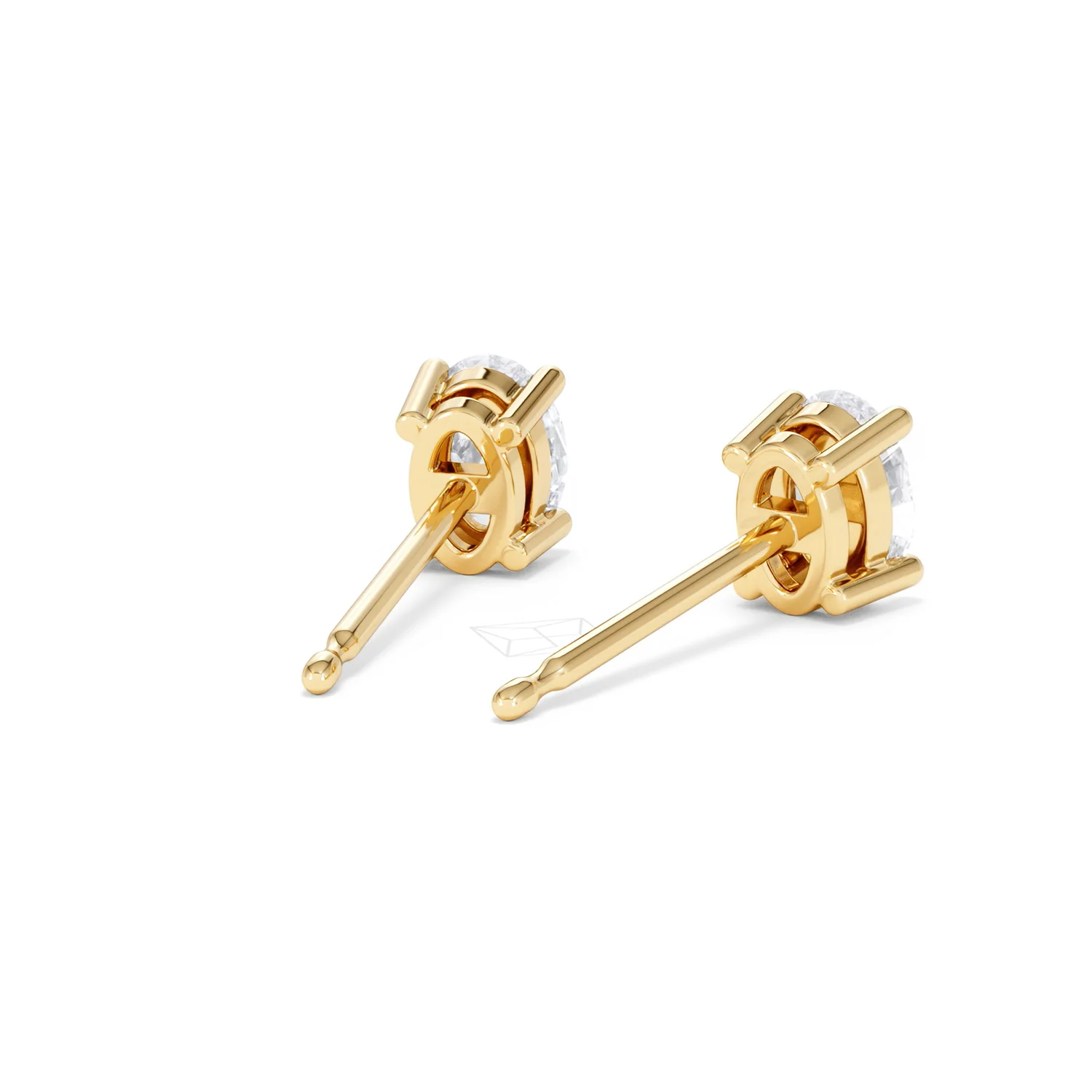 Naomi Oval Cut Lab Diamond Stud Earrings 1.00ct H/SI in 9K Gold - Image 44