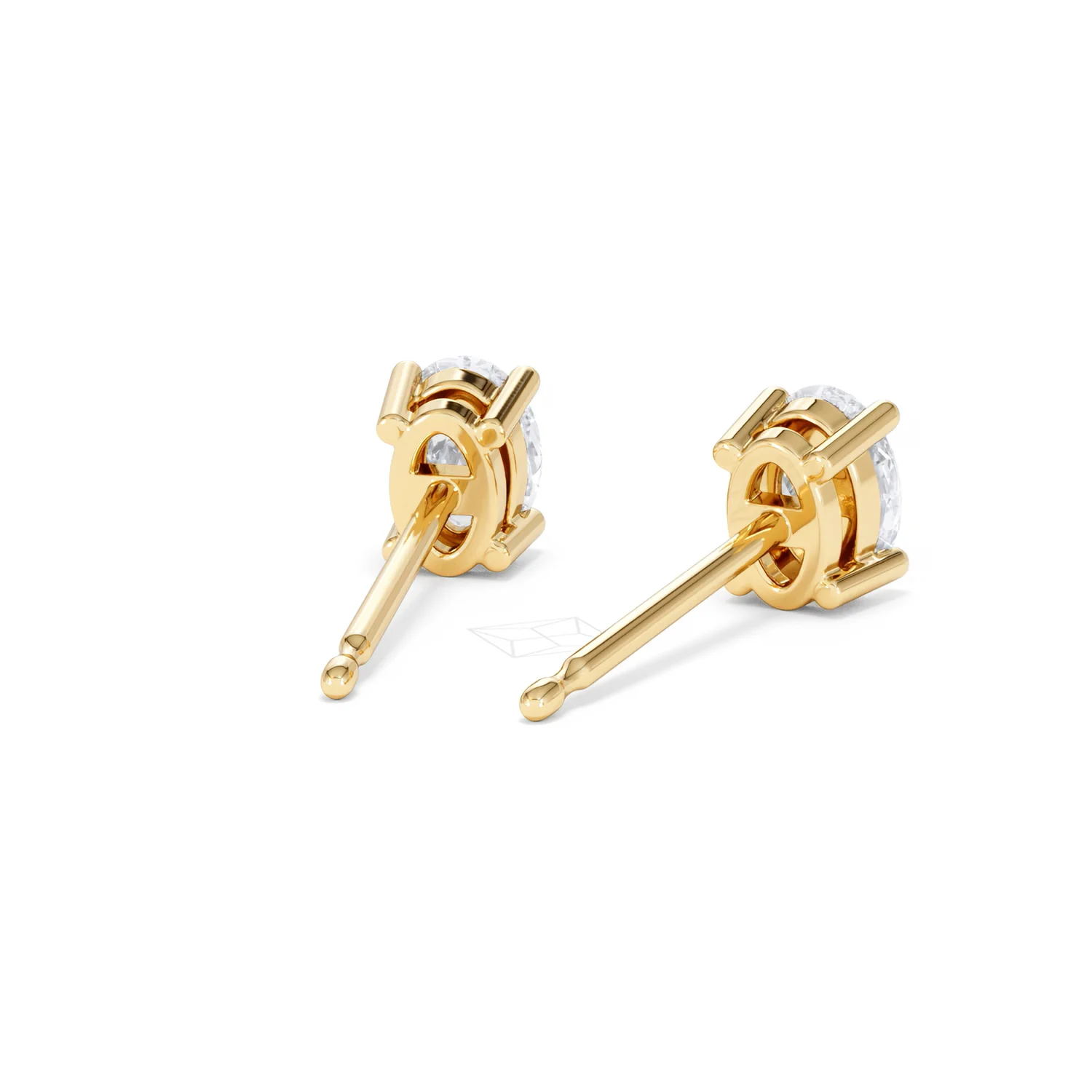 Naomi Oval Cut Lab Diamond Stud Earrings 1.00ct H/SI in 9K Gold - Image 45