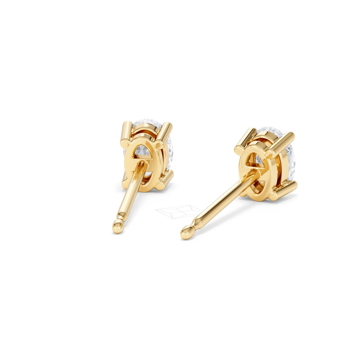 Naomi Oval Cut Lab Diamond Stud Earrings 1.00ct H/SI in 9K Gold - Image 46