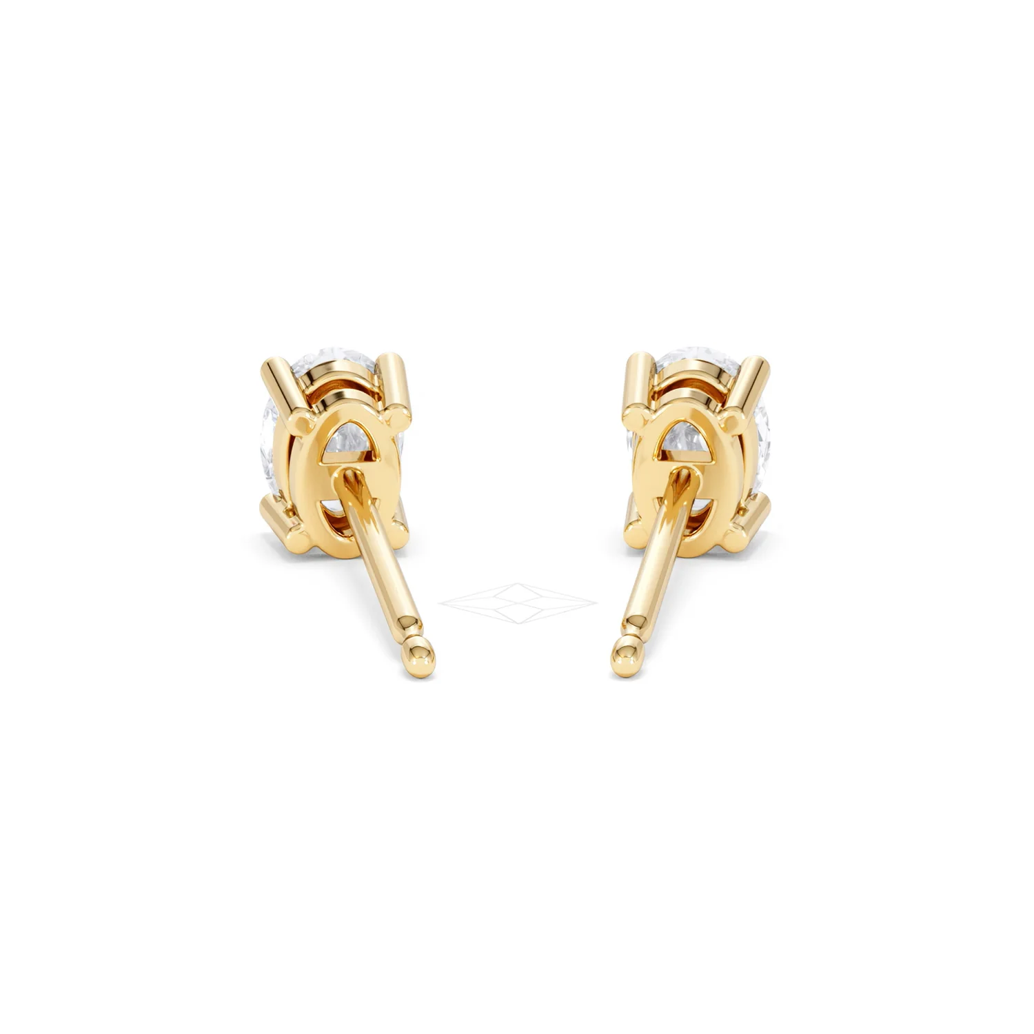 Naomi Oval Cut Lab Diamond Stud Earrings 1.00ct H/SI in 9K Gold - Image 50