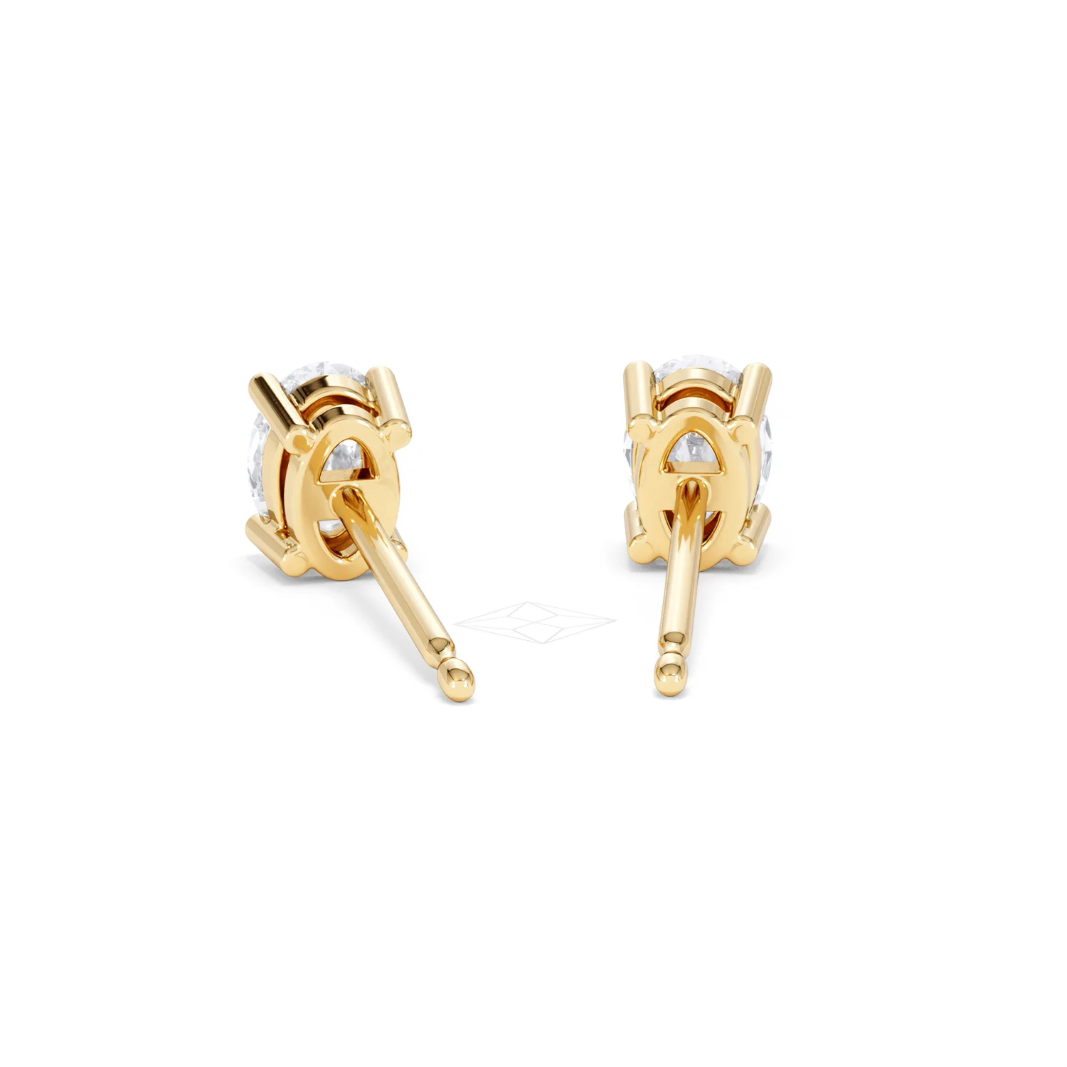 Naomi Oval Cut Lab Diamond Stud Earrings 1.00ct H/SI in 9K Gold - Image 51