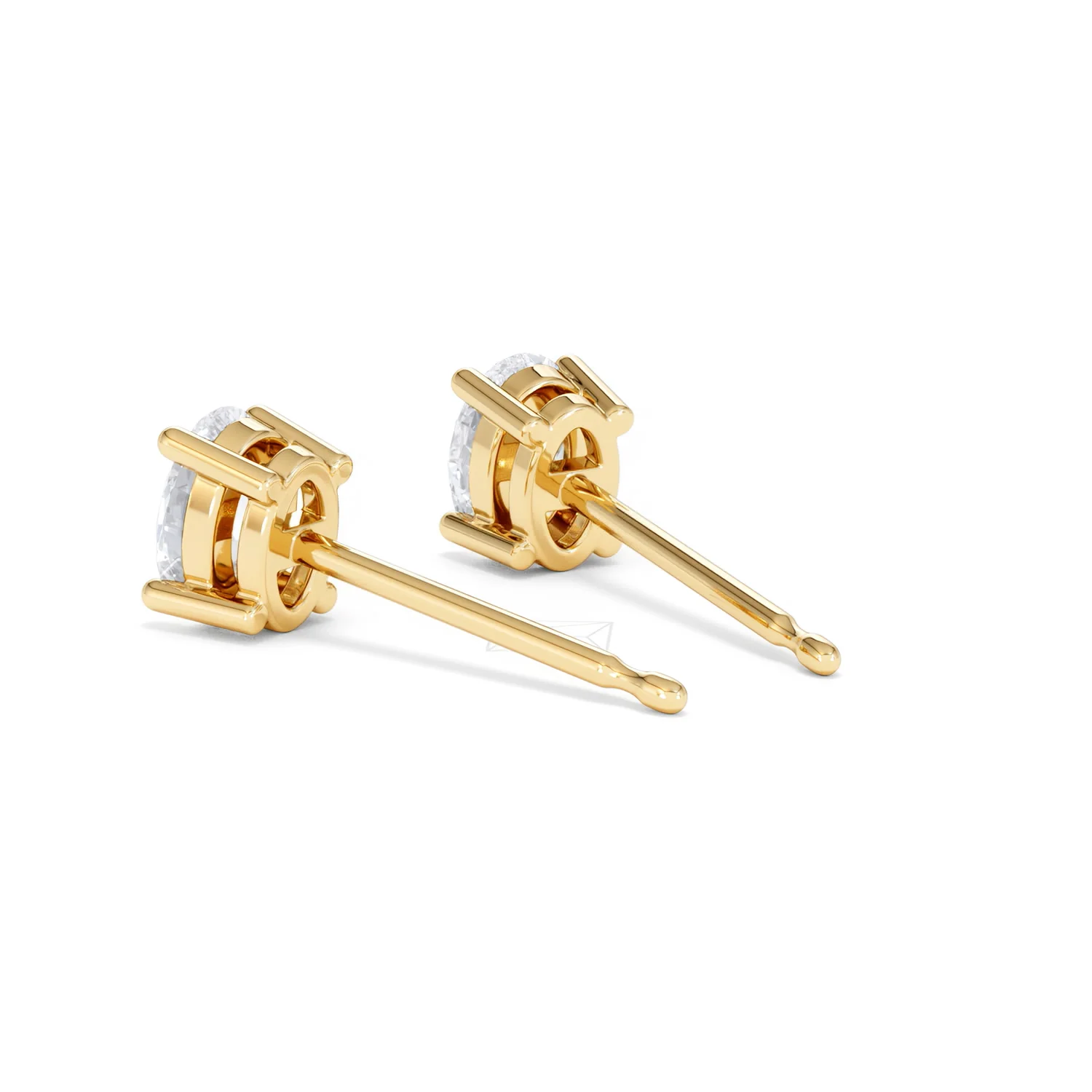 Naomi Oval Cut Lab Diamond Stud Earrings 1.00ct H/SI in 9K Gold - Image 59