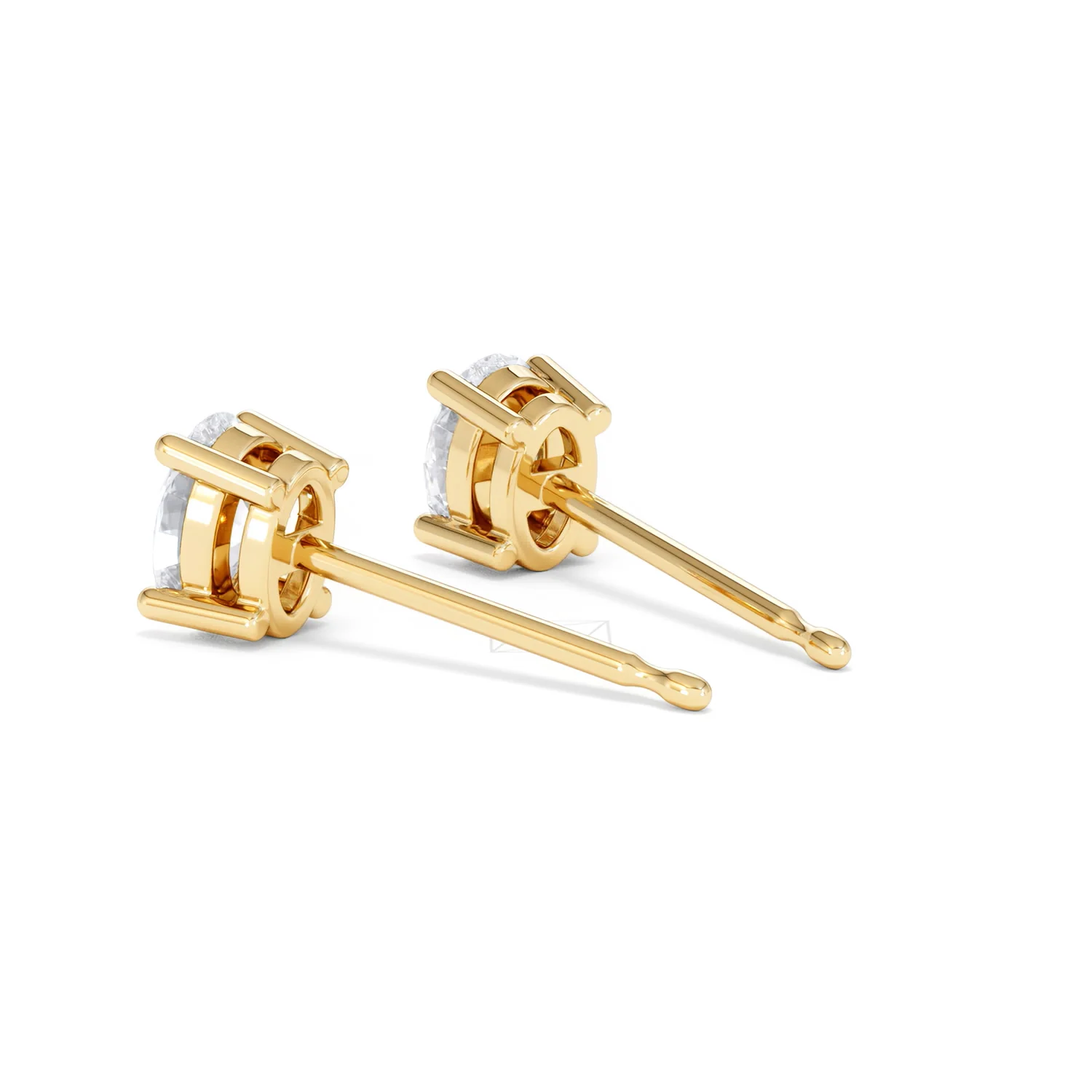 Naomi Oval Cut Lab Diamond Stud Earrings 1.00ct H/SI in 9K Gold - Image 60