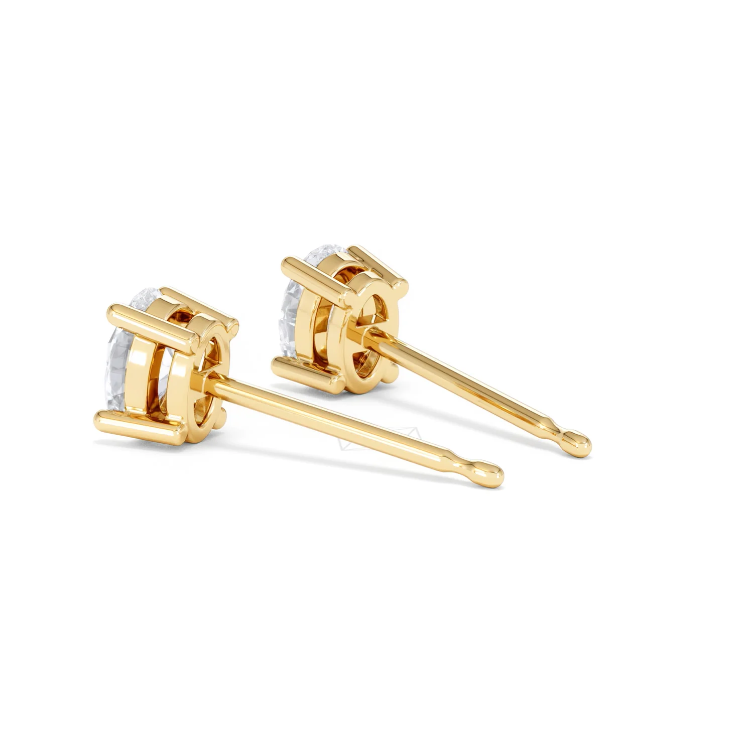 Naomi Oval Cut Lab Diamond Stud Earrings 1.00ct H/SI in 9K Gold - Image 61