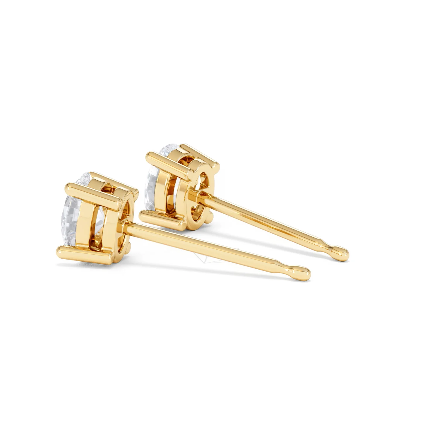 Naomi Oval Cut Lab Diamond Stud Earrings 1.00ct H/SI in 9K Gold - Image 63