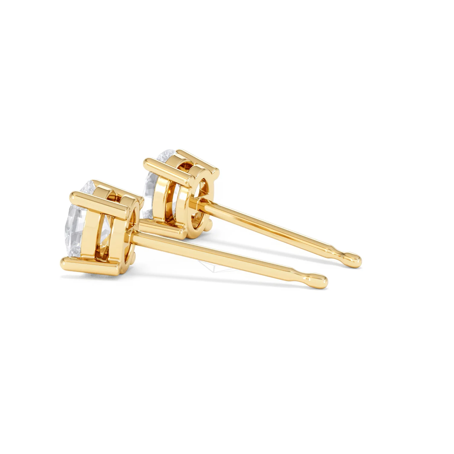 Naomi Oval Cut Lab Diamond Stud Earrings 1.00ct H/SI in 9K Gold - Image 64