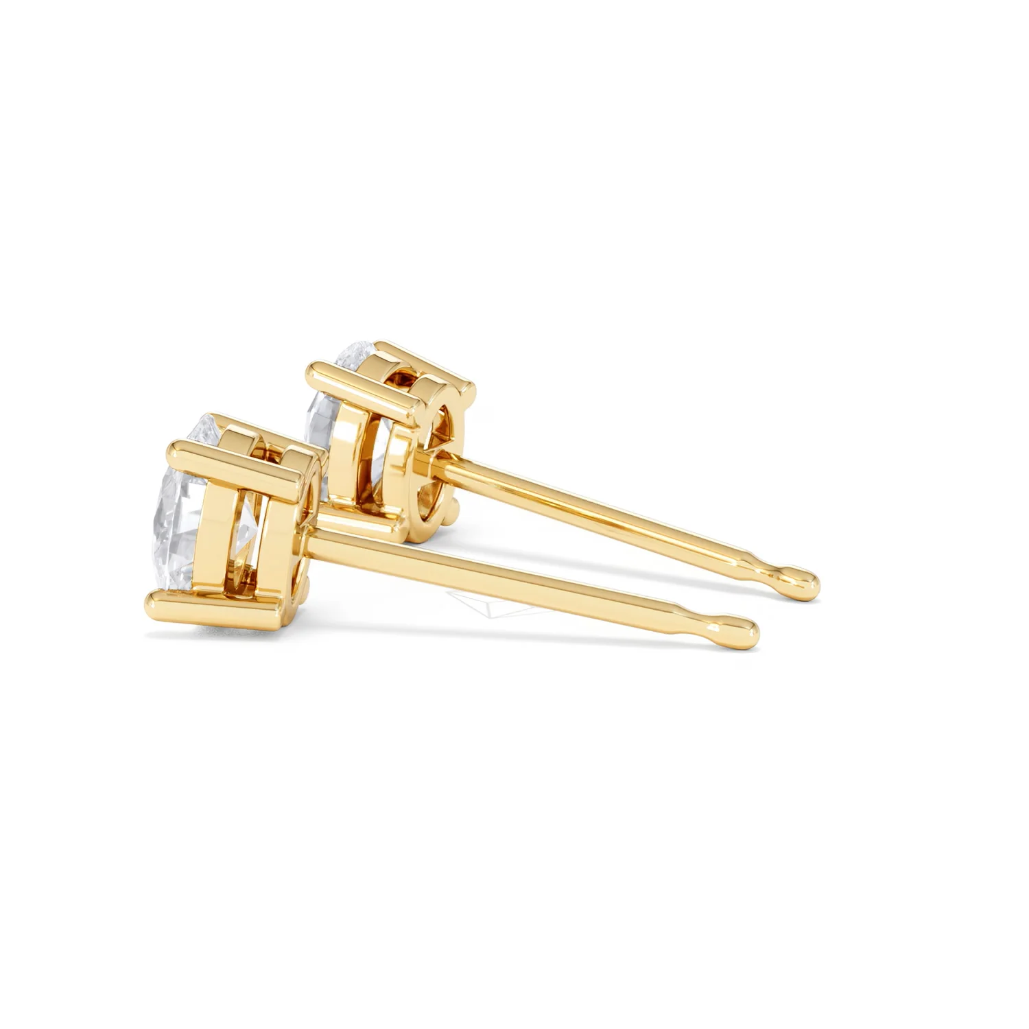 Naomi Oval Cut Lab Diamond Stud Earrings 1.00ct H/SI in 9K Gold - Image 65