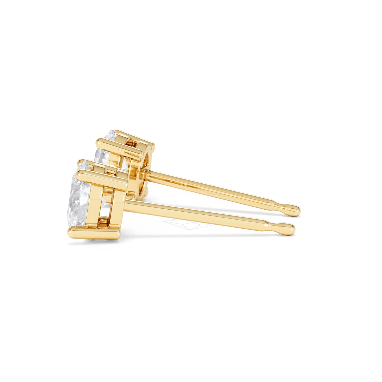 Naomi Oval Cut Lab Diamond Stud Earrings 1.00ct H/SI in 9K Gold - Image 68