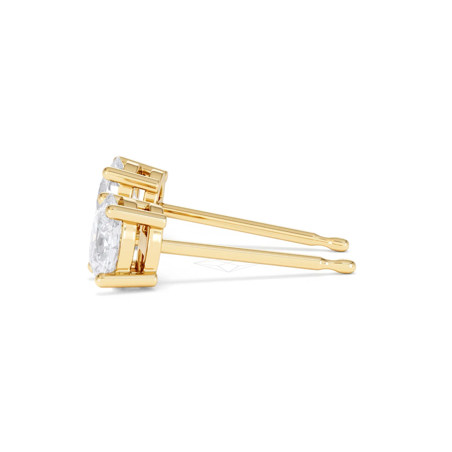 Naomi Oval Cut Lab Diamond Stud Earrings 1.00ct H/SI in 9K Gold - Image 70
