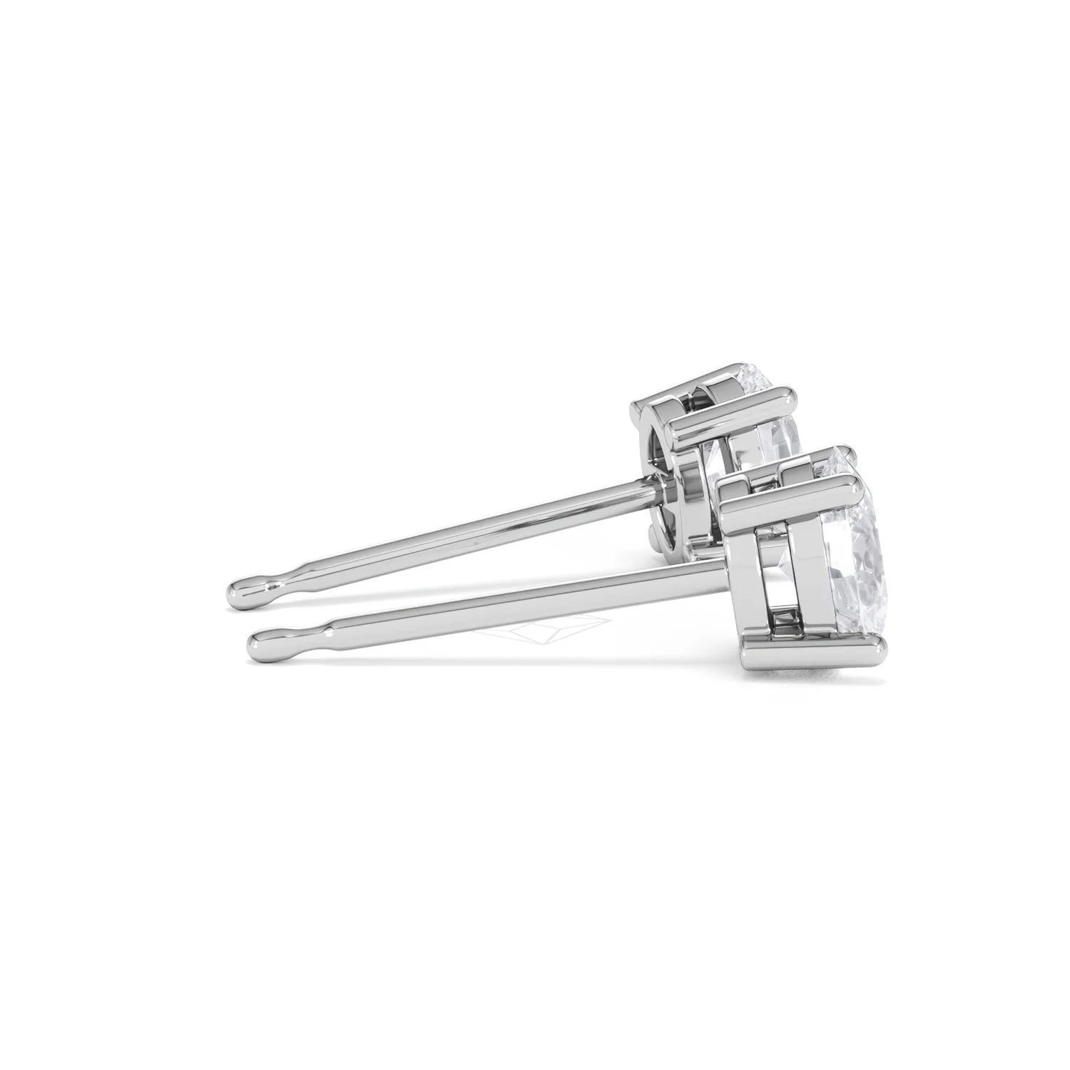 Naomi Oval Cut Lab Diamond Stud Earrings 1.00ct H/SI in 9K White Gold - Image 32