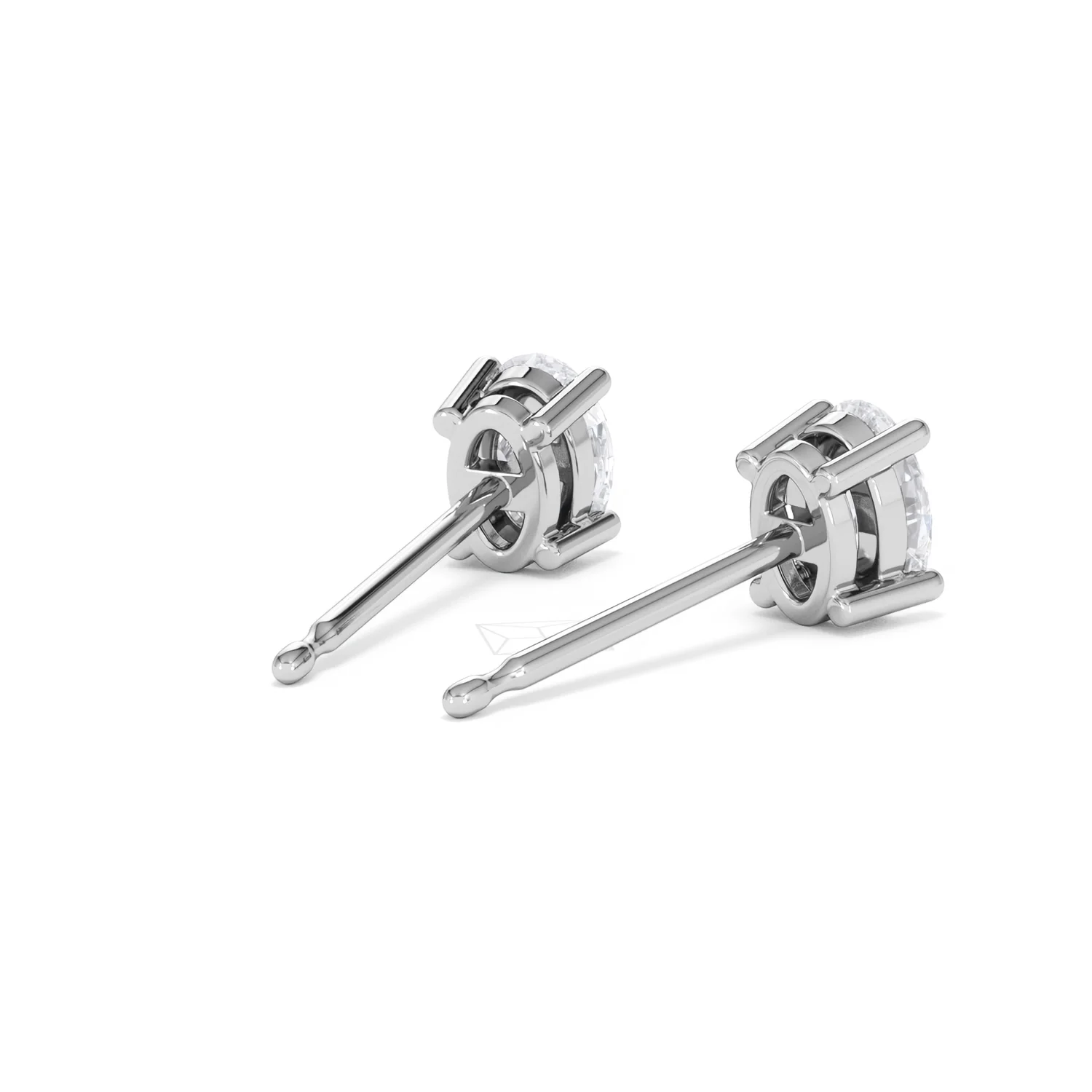 Naomi Oval Cut Lab Diamond Stud Earrings 1.00ct H/SI in 9K White Gold - Image 42