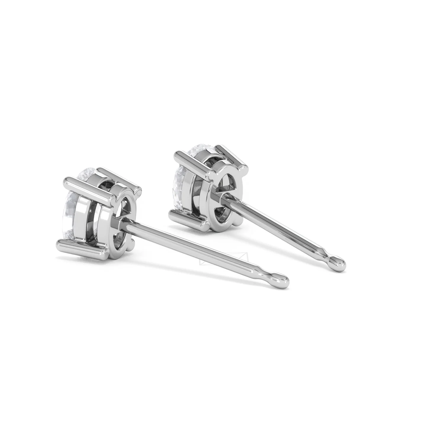 Naomi Oval Cut Lab Diamond Stud Earrings 1.00ct H/SI in 9K White Gold - Image 60