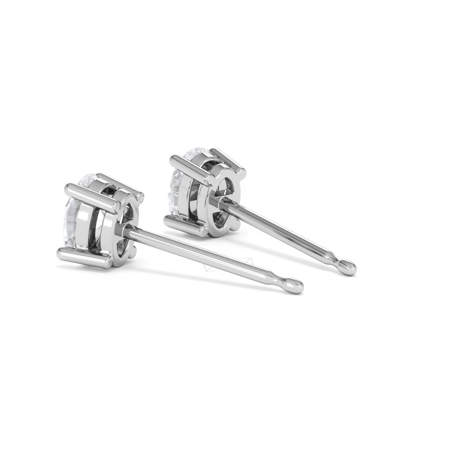 Naomi Oval Cut Lab Diamond Stud Earrings 1.00ct H/SI in 9K White Gold - Image 61