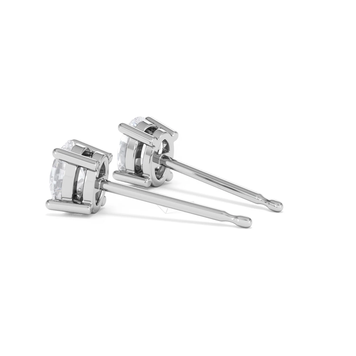 Naomi Oval Cut Lab Diamond Stud Earrings 1.00ct H/SI in 9K White Gold - Image 63