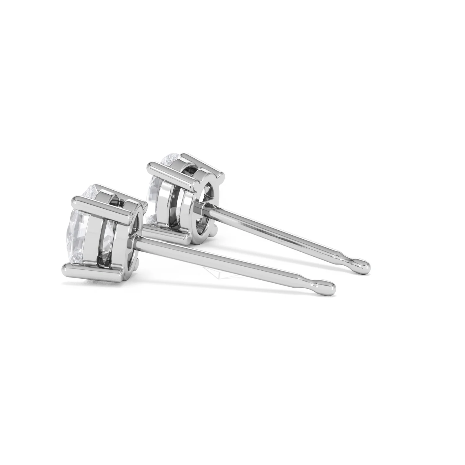 Naomi Oval Cut Lab Diamond Stud Earrings 1.00ct H/SI in 9K White Gold - Image 64