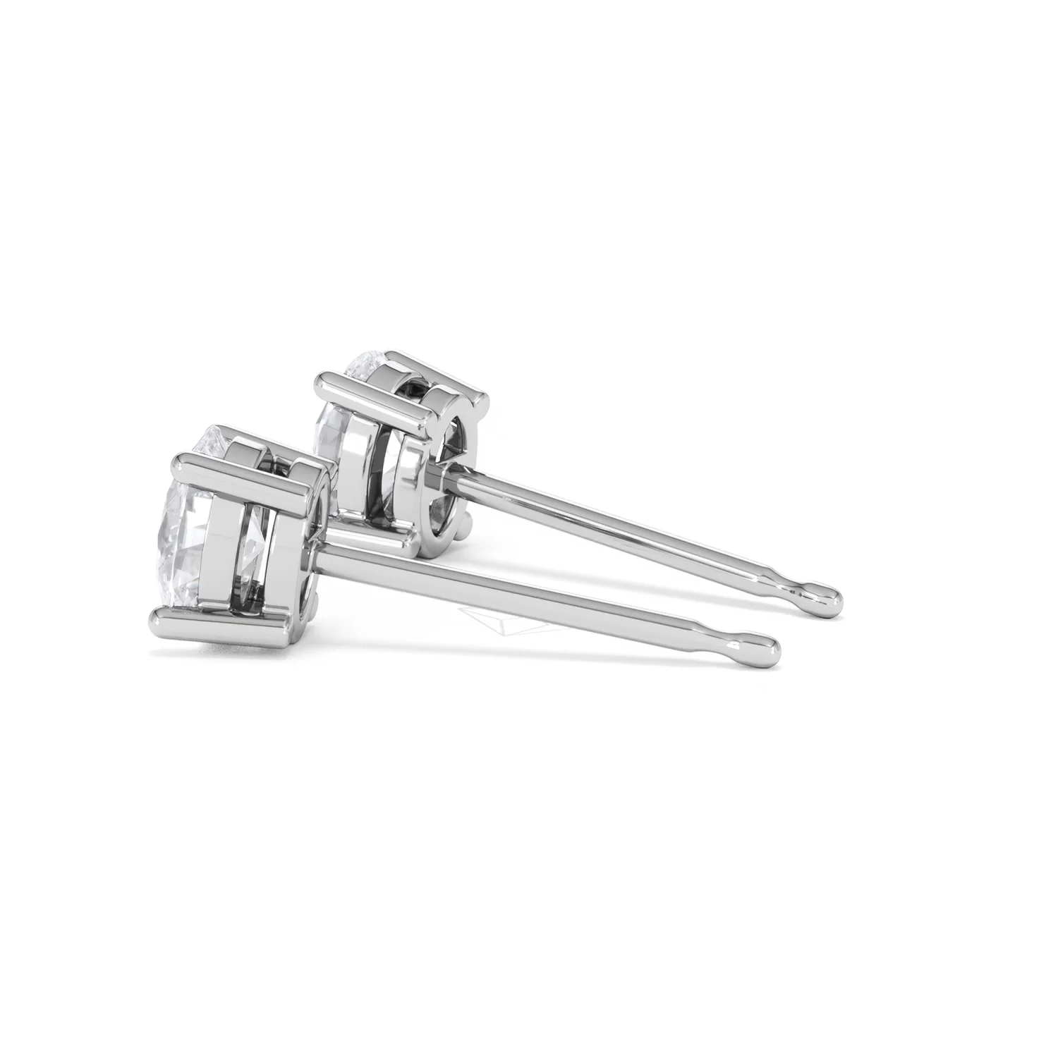 Naomi Oval Cut Lab Diamond Stud Earrings 1.00ct H/SI in 9K White Gold - Image 65