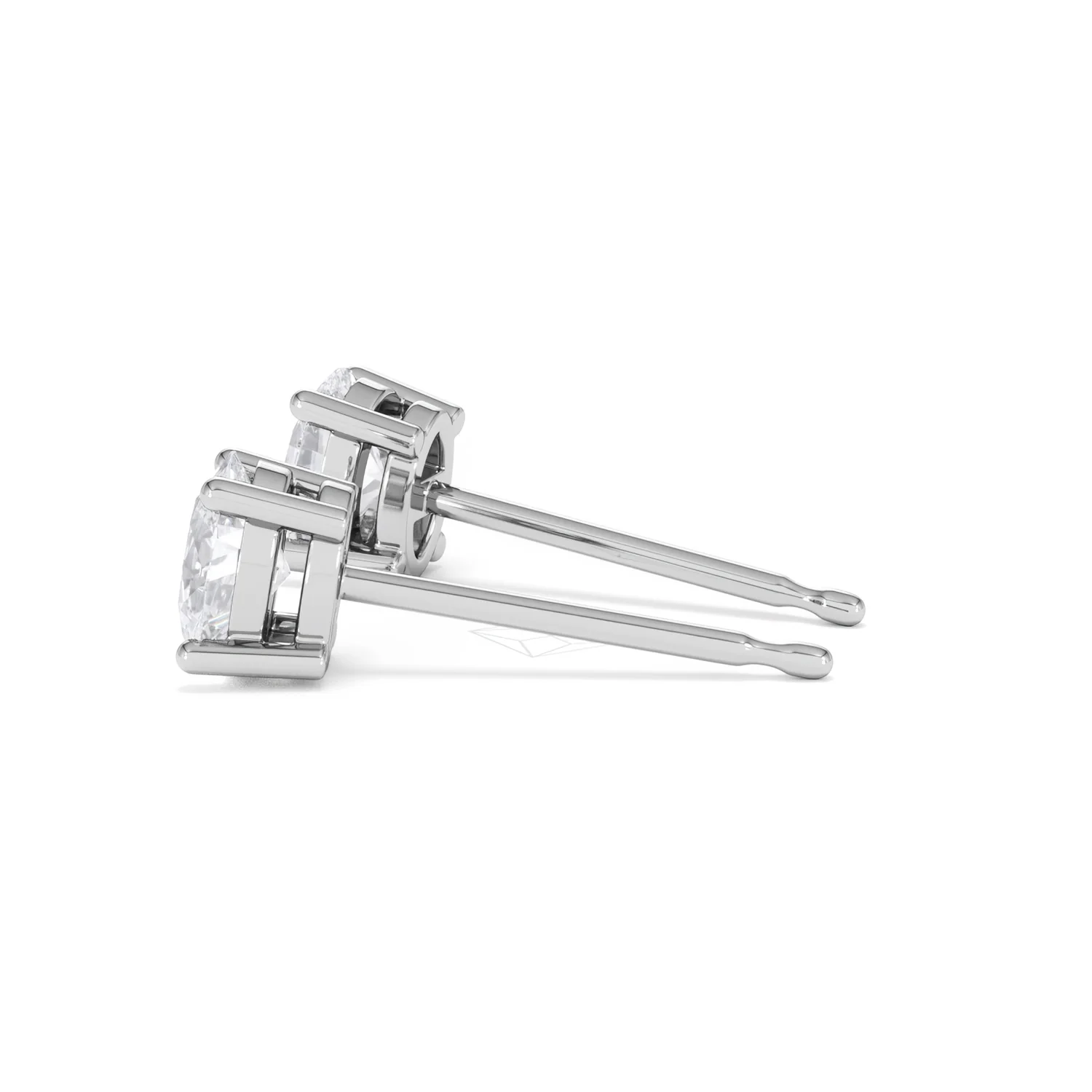 Naomi Oval Cut Lab Diamond Stud Earrings 1.00ct H/SI in 9K White Gold - Image 67