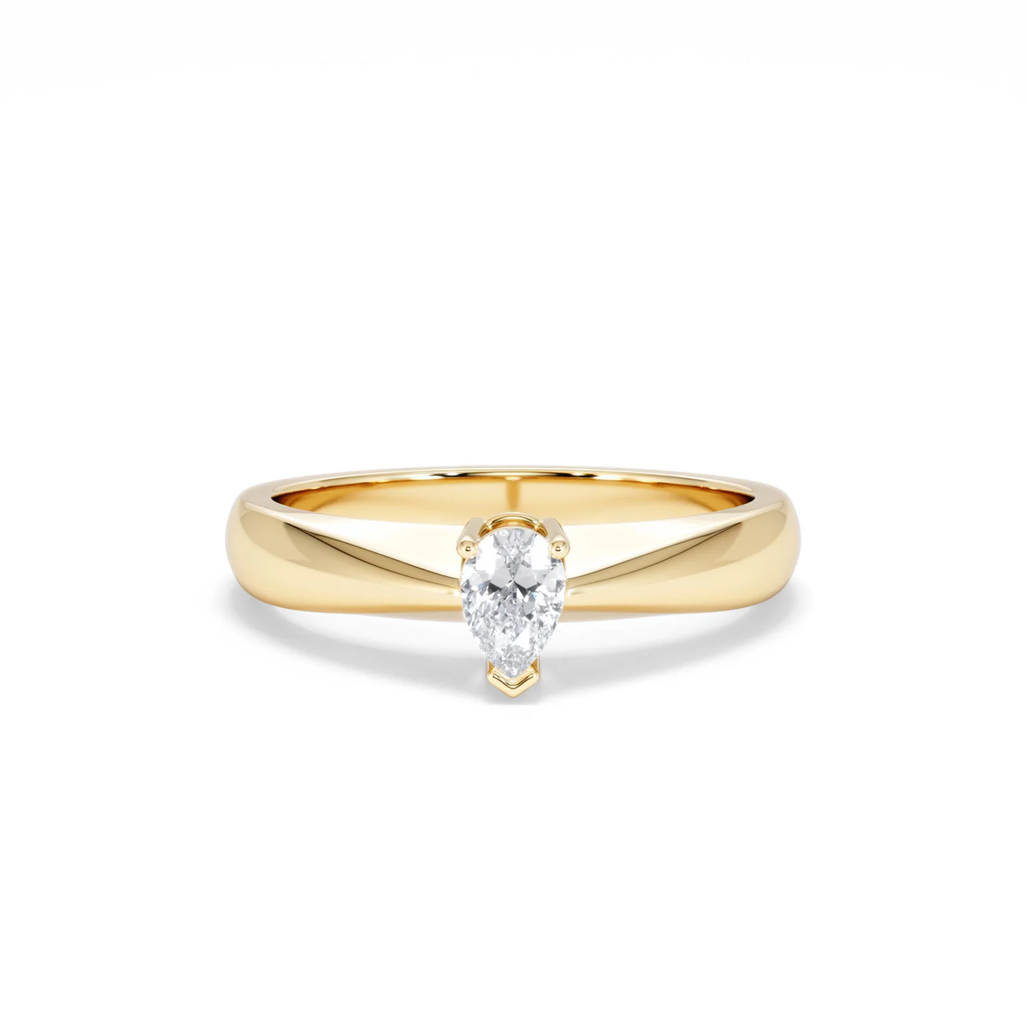 Naomi Pear Cut Lab Diamond Engagement Ring 0.33ct H/SI in 18k Gold Vermeil - Image 10