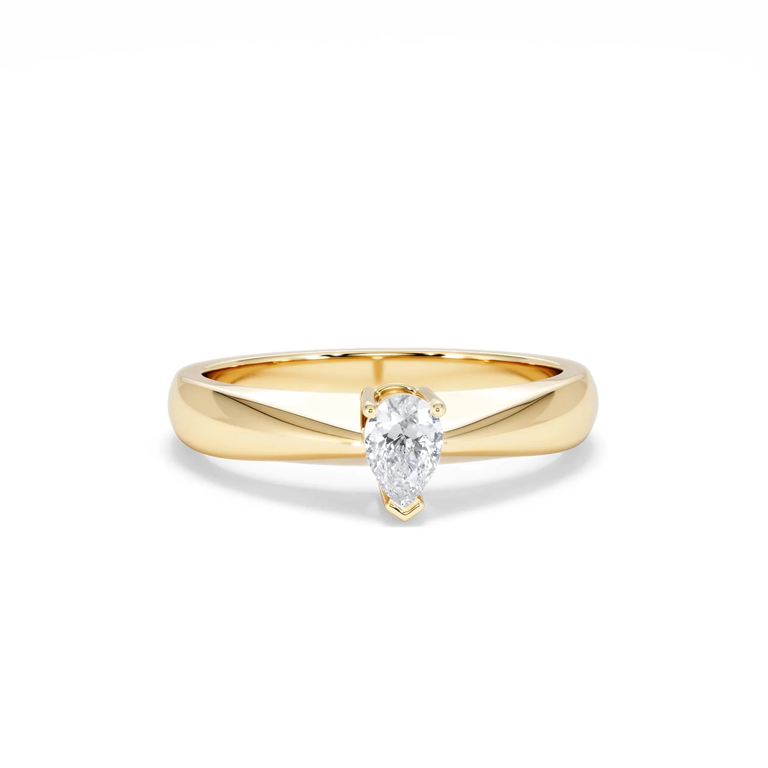 Naomi Pear Cut Lab Diamond Engagement Ring 0.33ct H/SI in 18k Gold Vermeil - Image 11