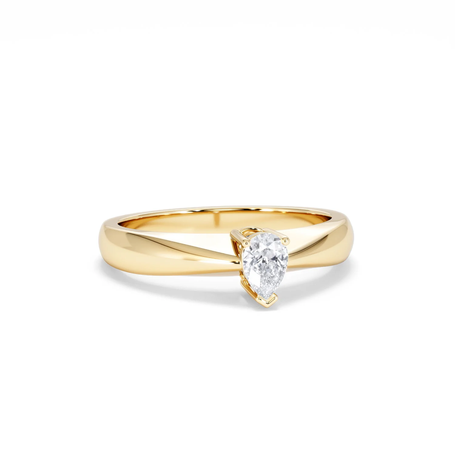 Naomi Pear Cut Lab Diamond Engagement Ring 0.33ct H/SI in 18k Gold Vermeil - Image 13