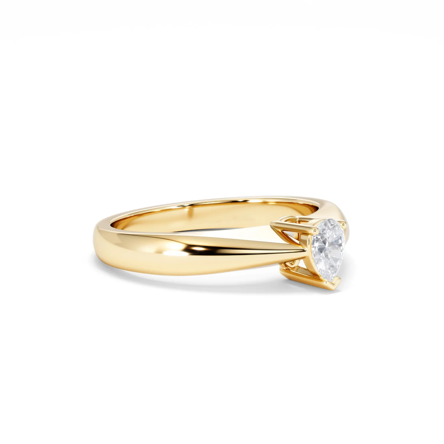 Naomi Pear Cut Lab Diamond Engagement Ring 0.33ct H/SI in 18k Gold Vermeil - Image 19