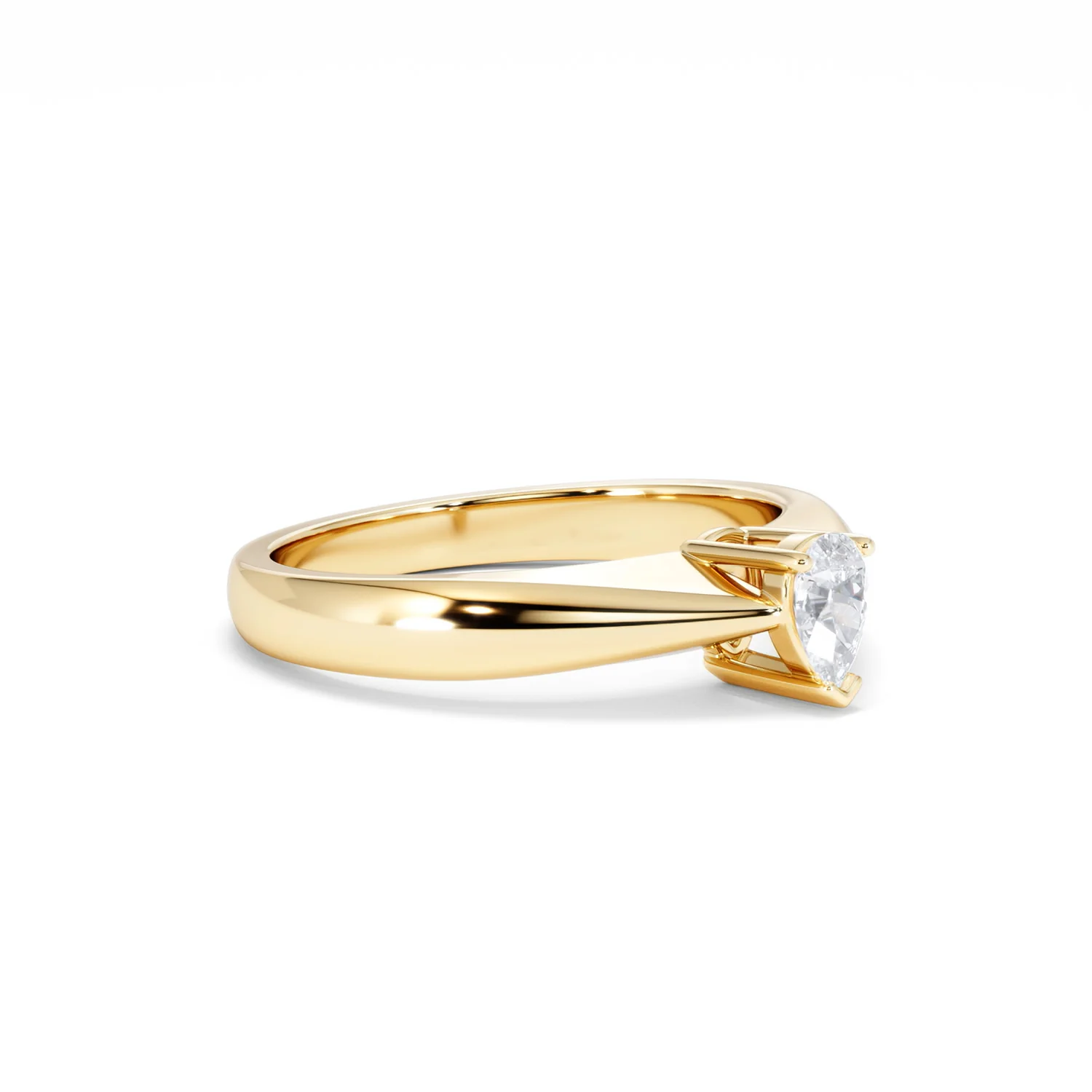 Naomi Pear Cut Lab Diamond Engagement Ring 0.33ct H/SI in 18k Gold Vermeil - Image 20