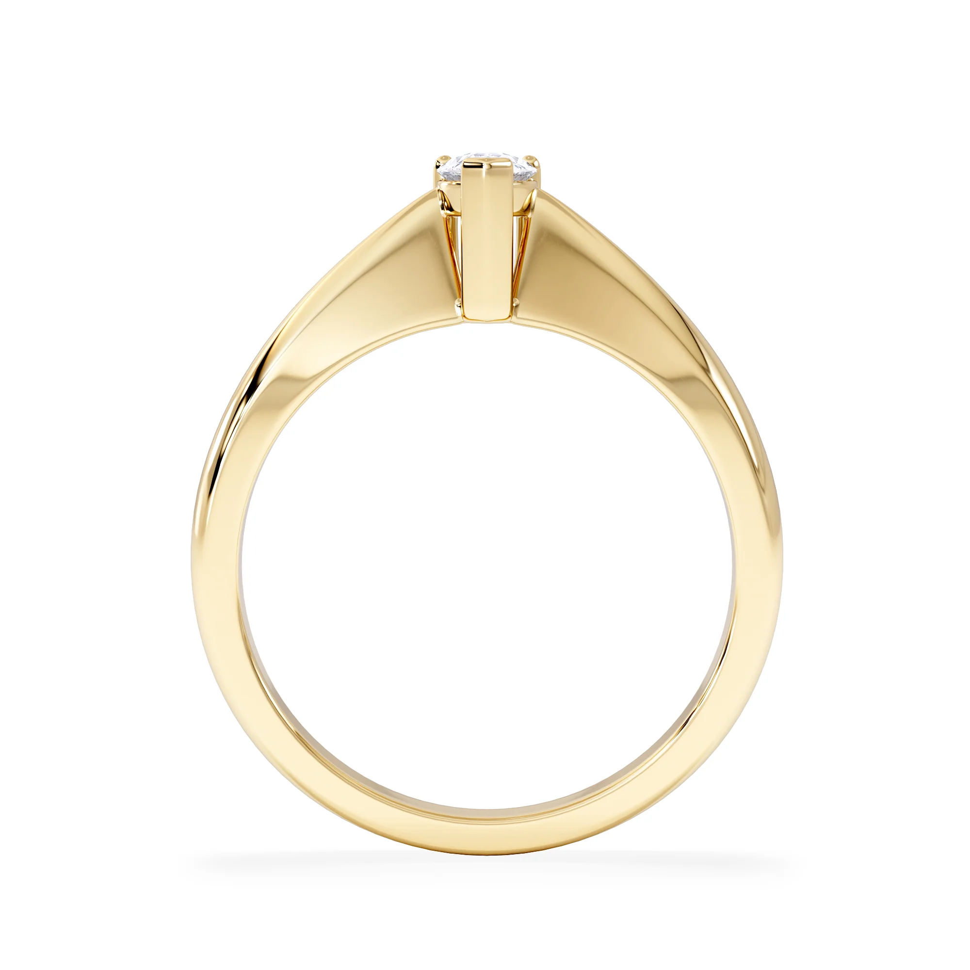 Naomi Pear Cut Lab Diamond Engagement Ring 0.33ct H/SI in 18k Gold Vermeil - Image 3