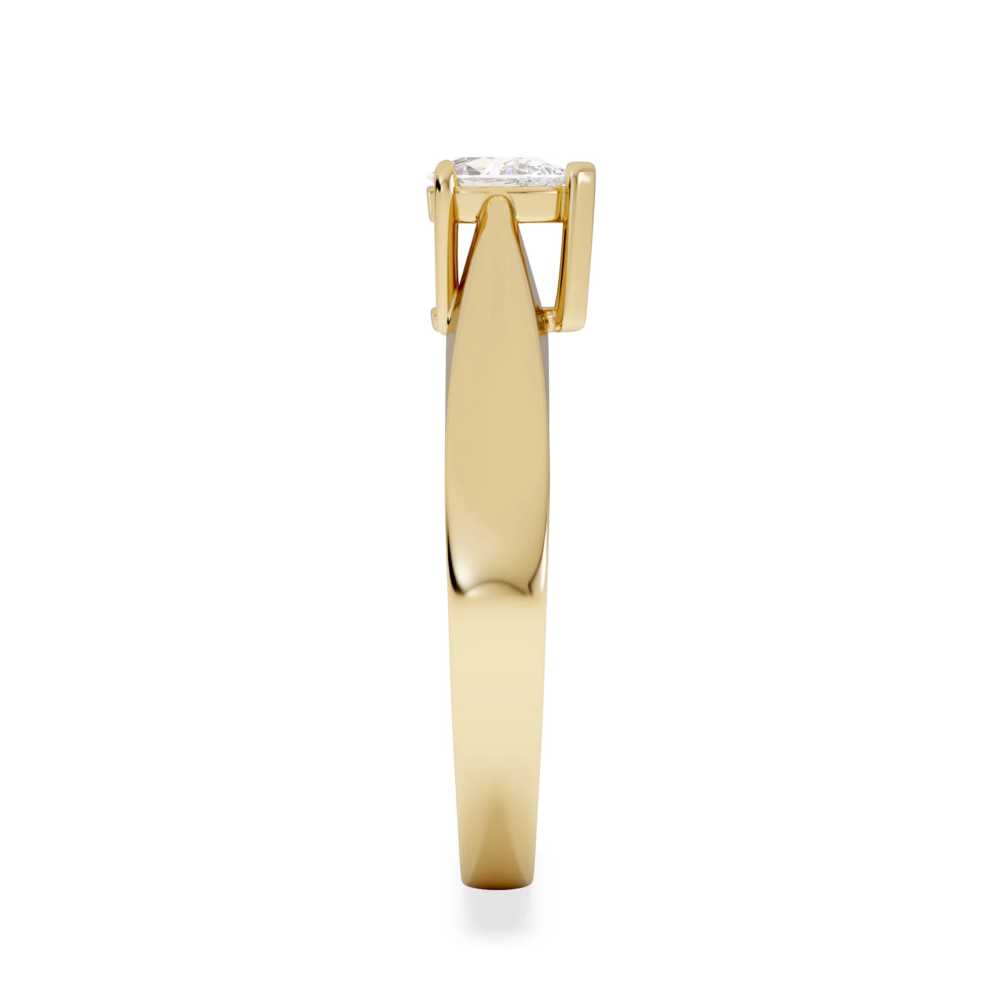 Naomi Pear Cut Lab Diamond Engagement Ring 0.33ct H/SI in 18k Gold Vermeil - Image 5