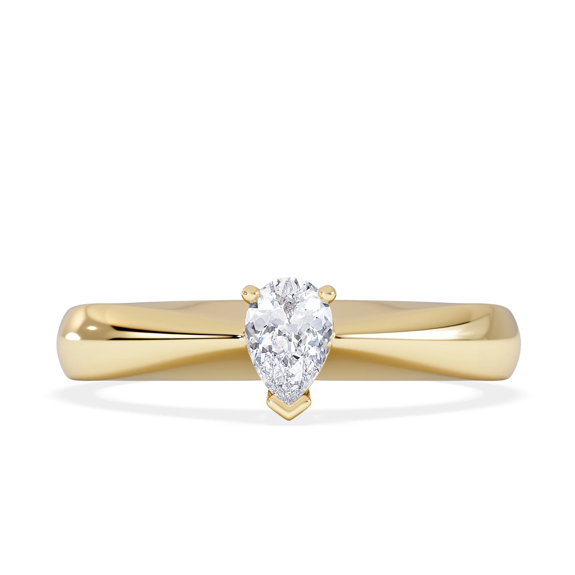 Naomi Pear Cut Lab Diamond Engagement Ring 0.33ct H/SI in 18k Gold Vermeil - Image 7