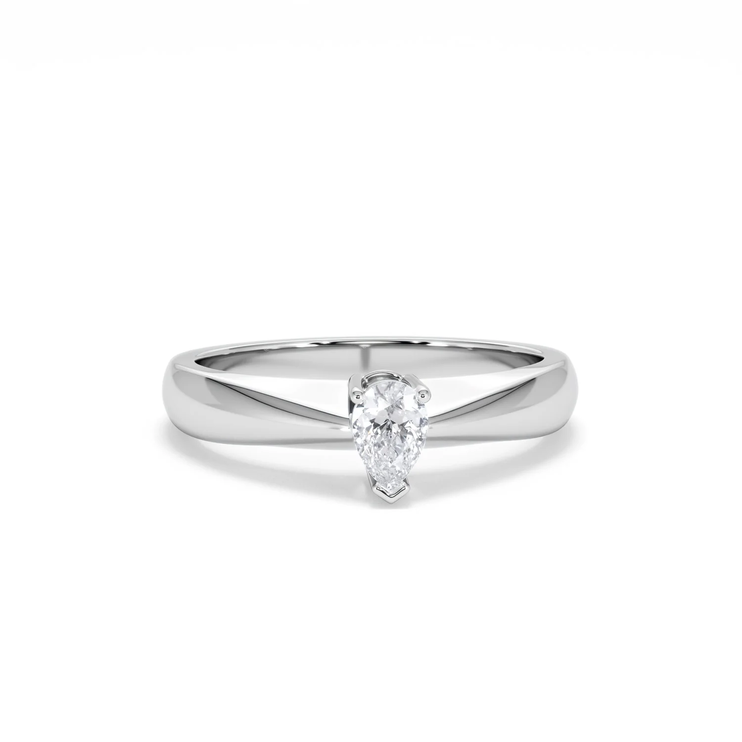 Naomi Pear Cut Lab Diamond Engagement Ring 0.33ct H/SI in 925 Silver - Image 11