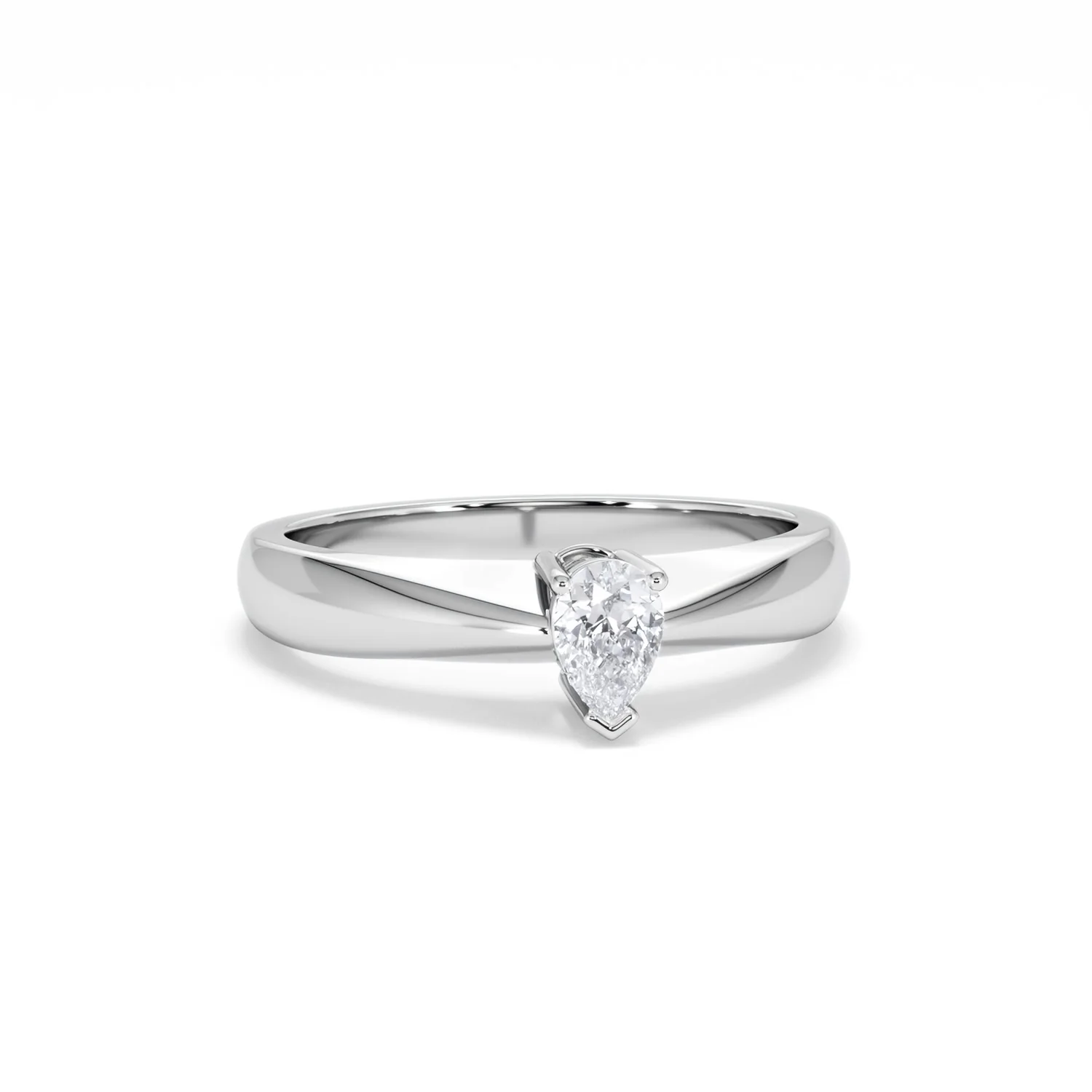 Naomi Pear Cut Lab Diamond Engagement Ring 0.33ct H/SI in 925 Silver - Image 12