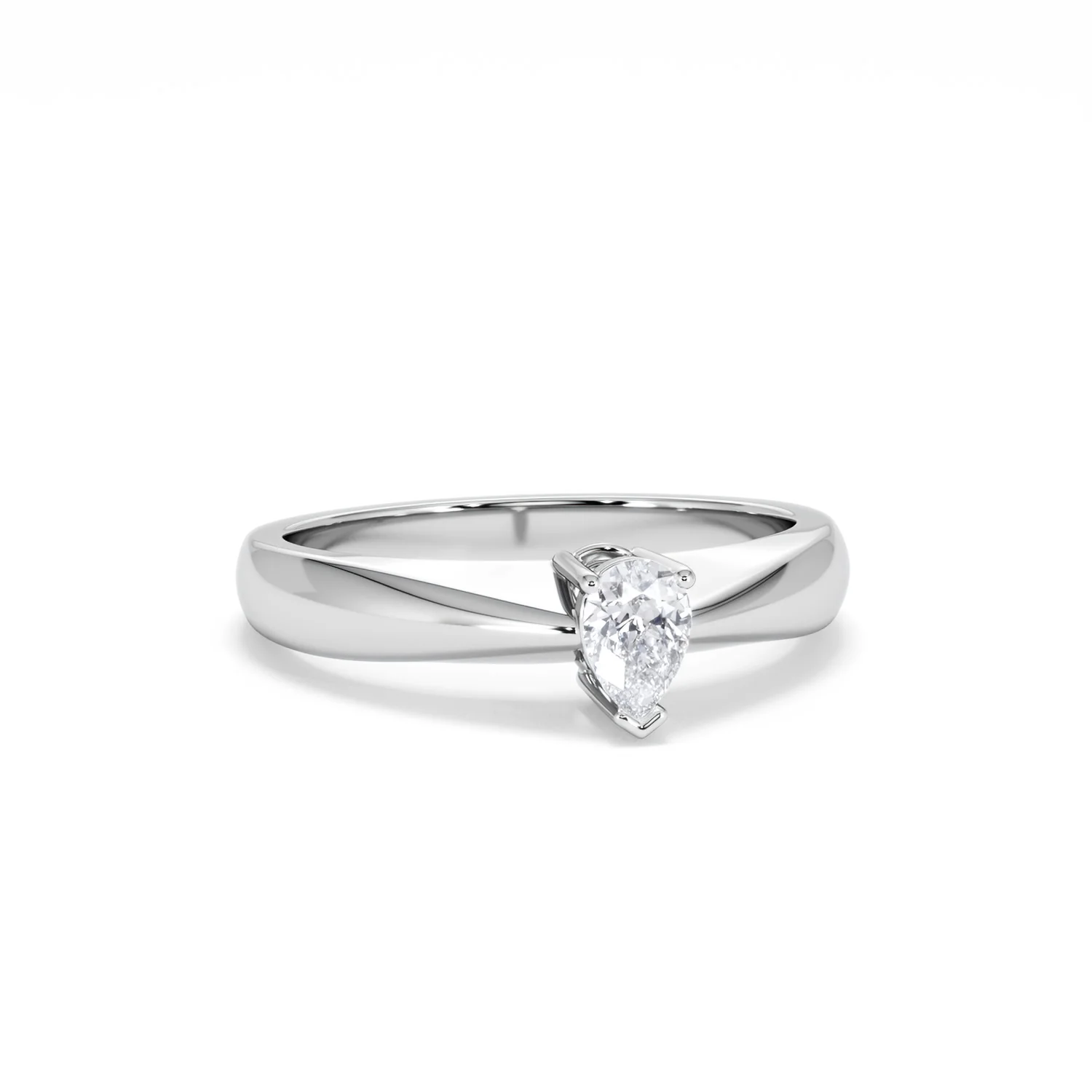 Naomi Pear Cut Lab Diamond Engagement Ring 0.33ct H/SI in 925 Silver - Image 13