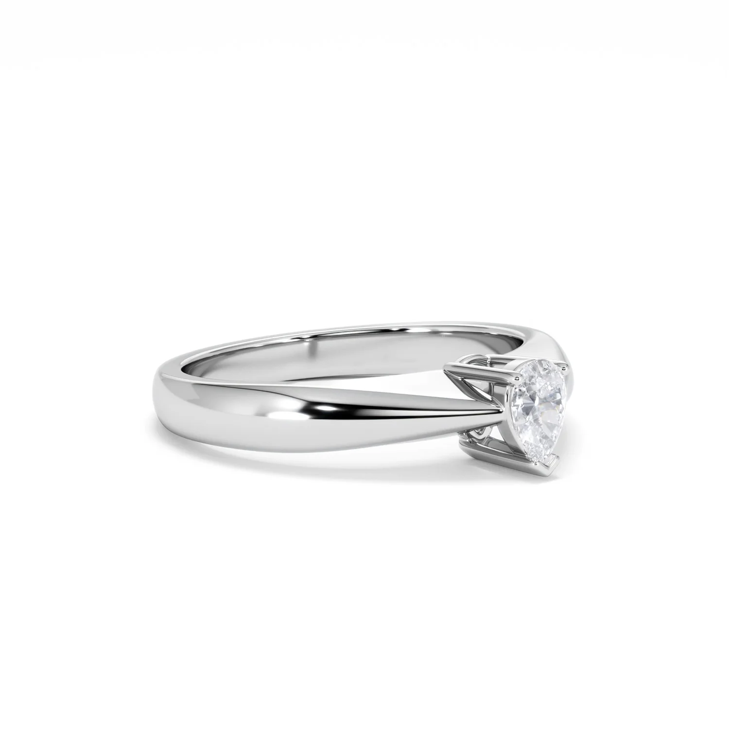 Naomi Pear Cut Lab Diamond Engagement Ring 0.33ct H/SI in 925 Silver - Image 19