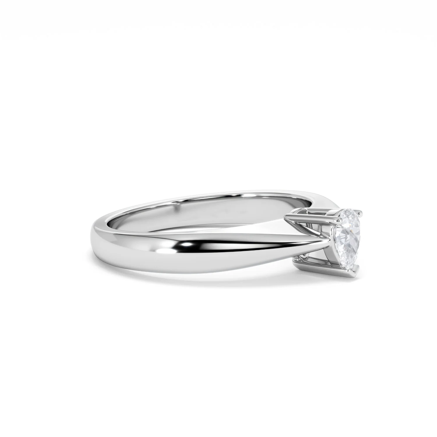 Naomi Pear Cut Lab Diamond Engagement Ring 0.33ct H/SI in 925 Silver - Image 22