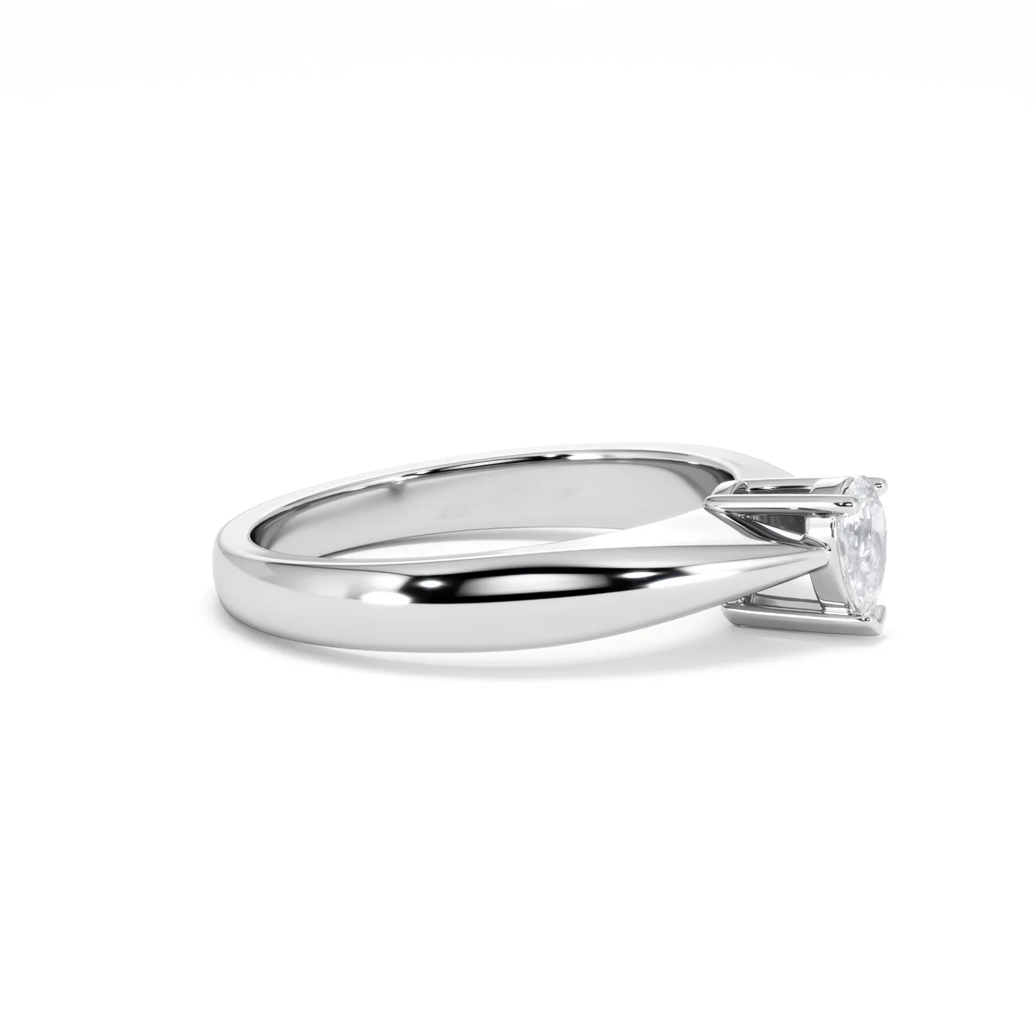 Naomi Pear Cut Lab Diamond Engagement Ring 0.33ct H/SI in 925 Silver - Image 25