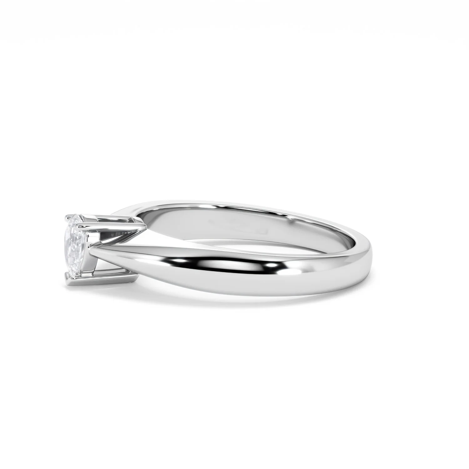 Naomi Pear Cut Lab Diamond Engagement Ring 0.33ct H/SI in 925 Silver - Image 74
