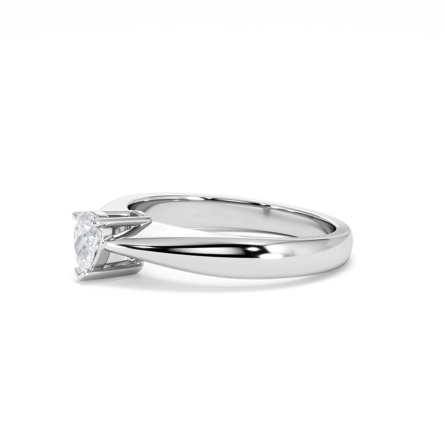 Naomi Pear Cut Lab Diamond Engagement Ring 0.33ct H/SI in 925 Silver - Image 77